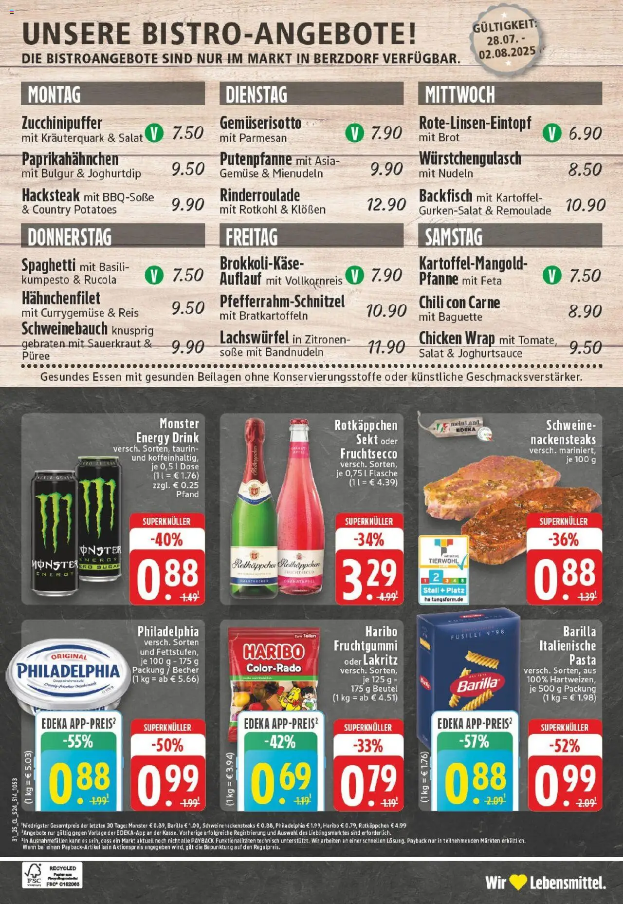 Edeka prospekt Wesseling-Berzdorf	 - gültig ab dem 27.07.2025 | Seite: 24 | Produkte: Schweinebauch, Baguette, Monster, Zitronen