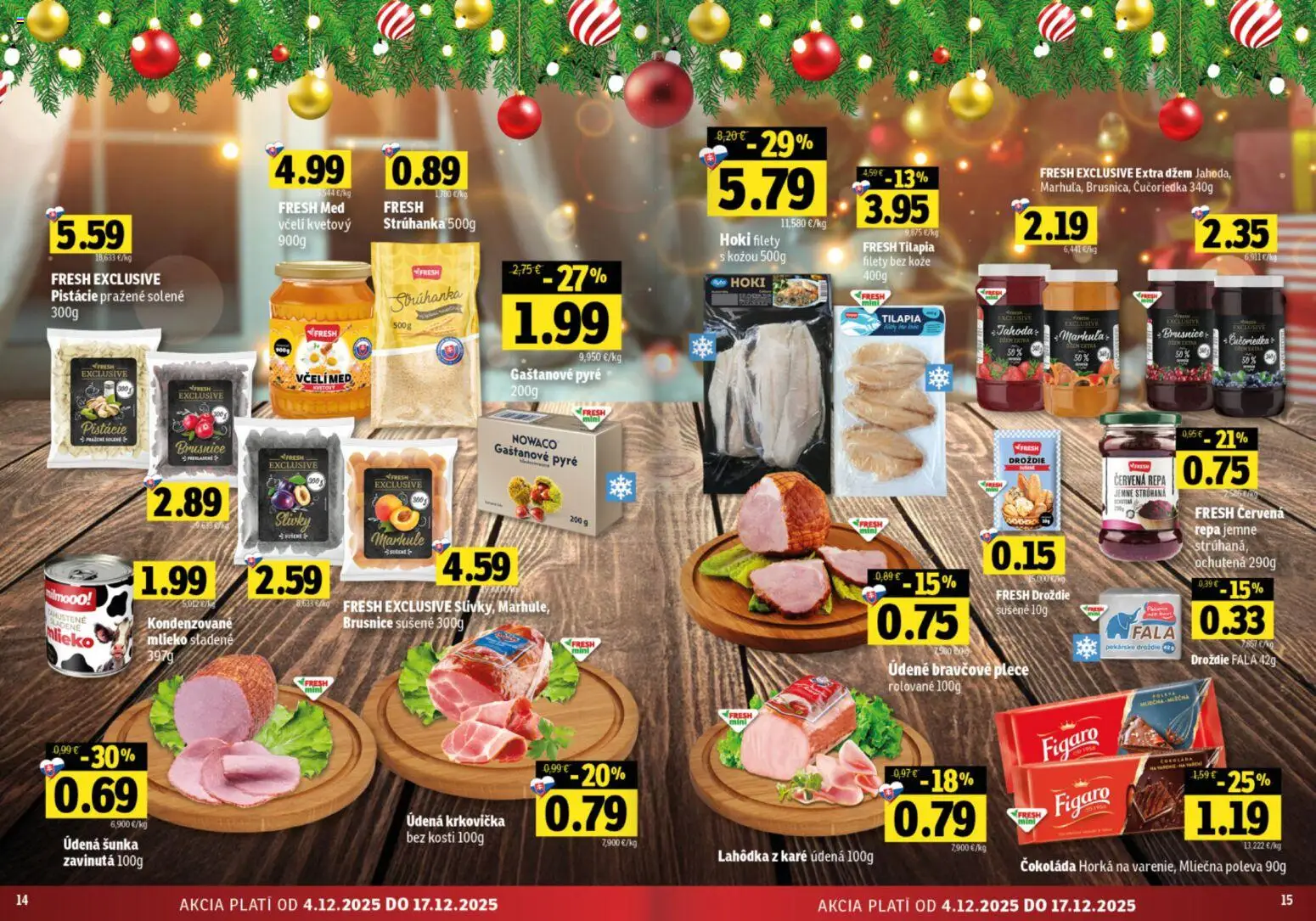 Nové Fresh akcie – leták je platný od 04.12.2025 | Strana: 8 | Produkty: Mlieko, Šunka, Krkovička, Červená repa