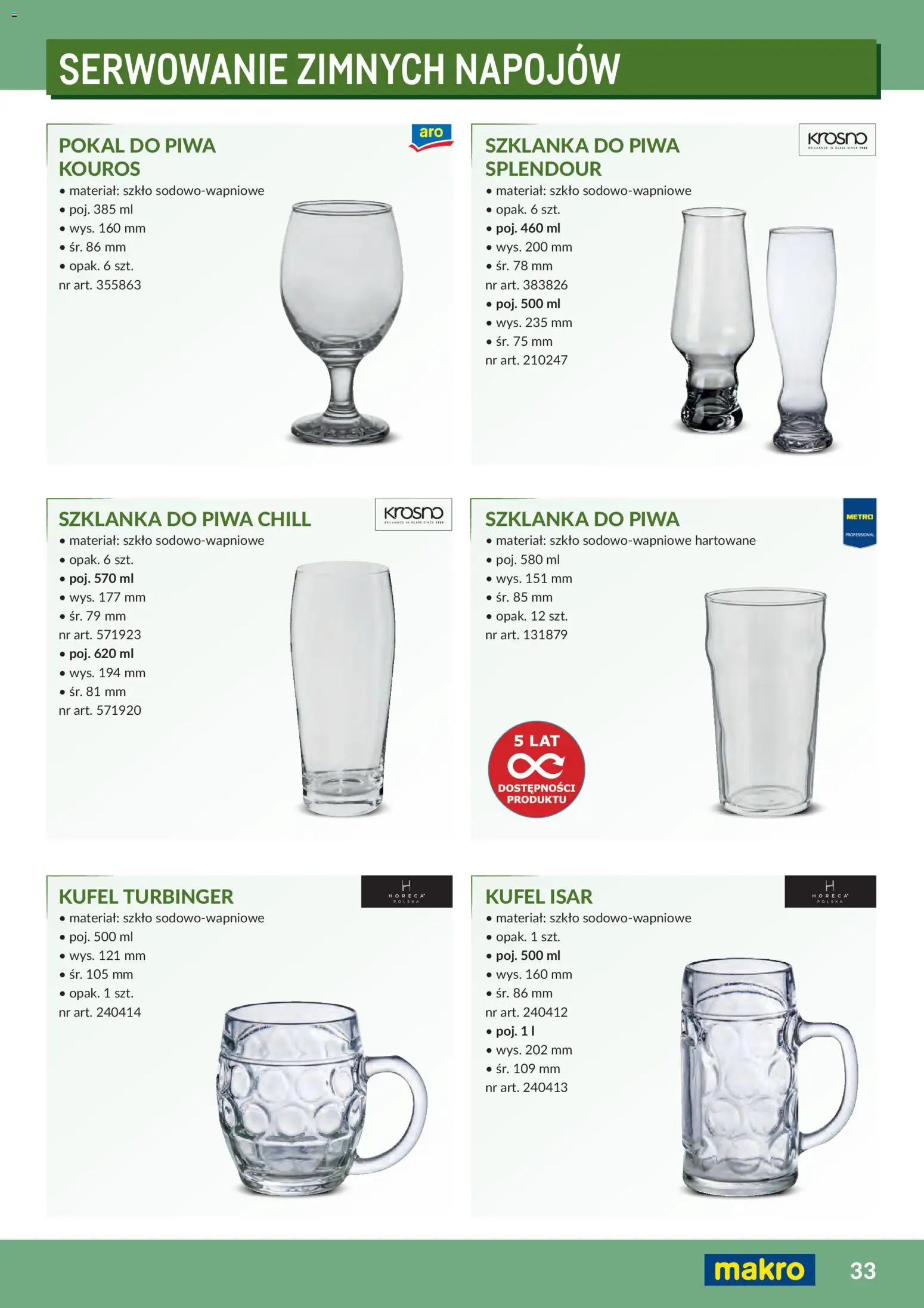 Makro Gazetka - Profesjonalna Gastronomia od 01.02.2026 | Strona: 33 | Produkty: Szklanka