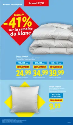 LIDL - Prévisualisation de Couette Jacquard, Ex. 100% polyester Jacquard, tissu damassé. L'unité au choix. n°8827/8825/3033 valide à partir de 27.12.2025 | Page: 41