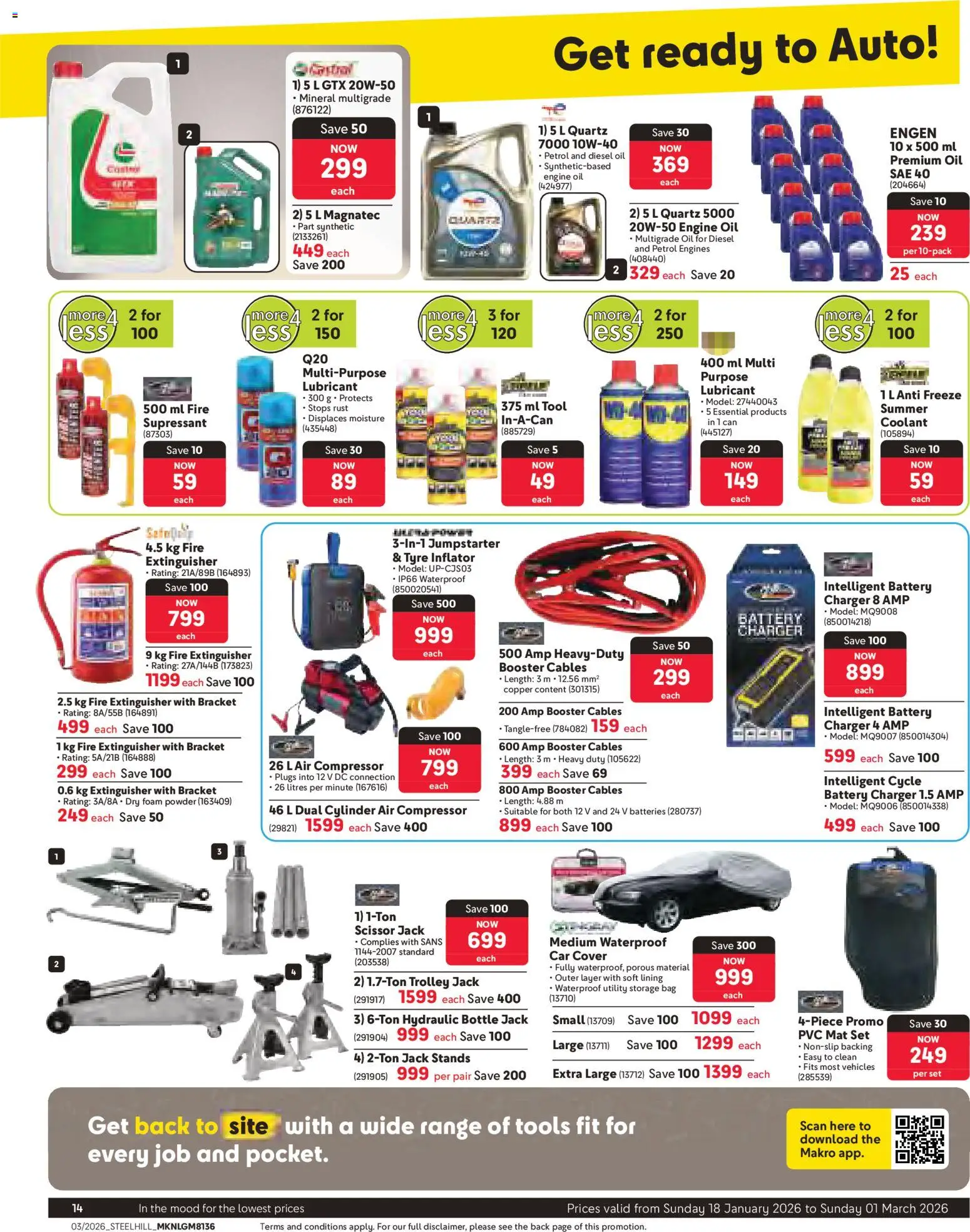 New Makro catalogue – valid from 18.01.2026 | Page: 14 | Products: Bag, Plugs, Oil, Foam