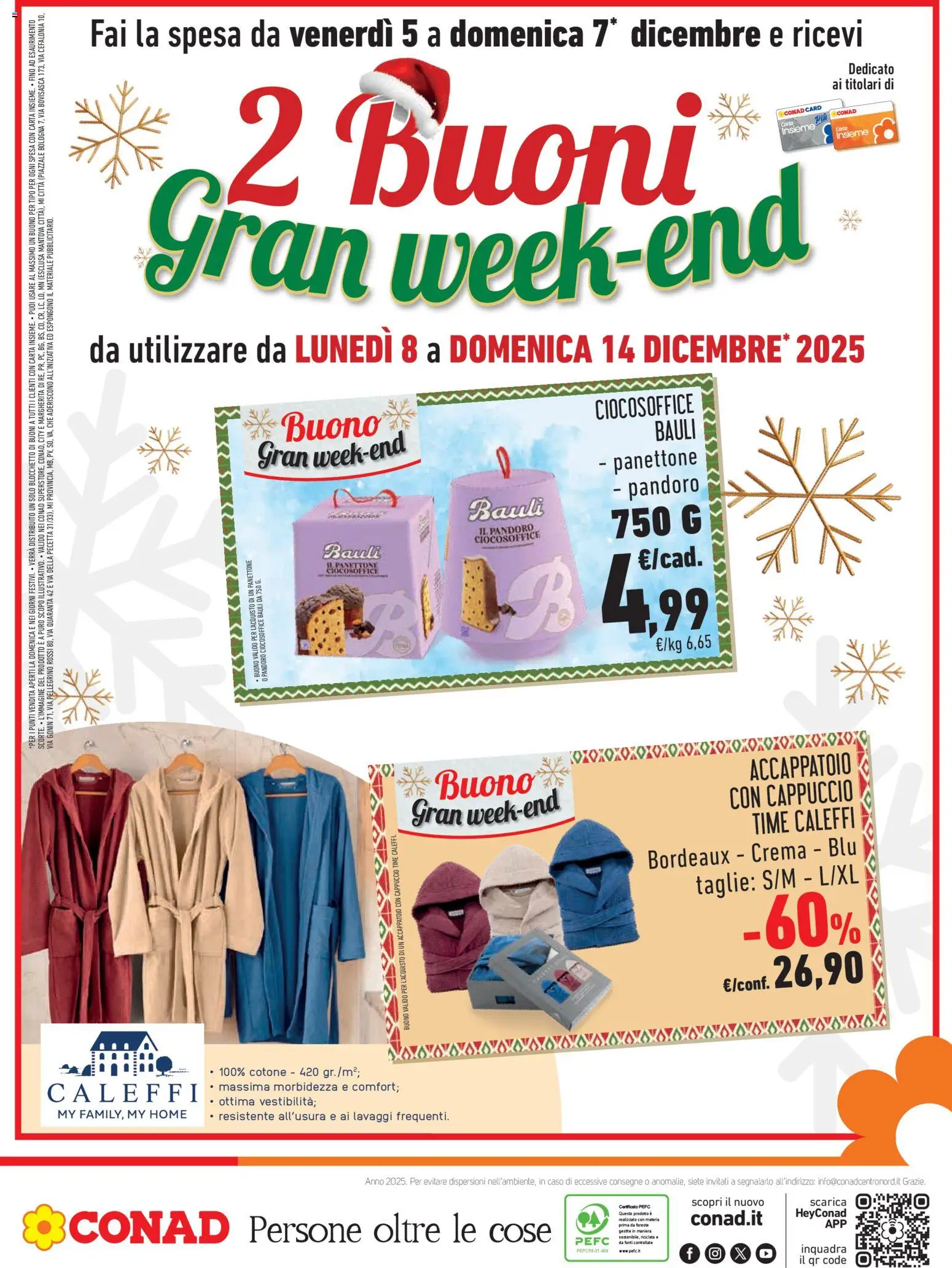 Volantino Conad del 03.12.2025 | Pagina: 20 | Prodotti: Crema, Accappatoio, Pandoro, Cappuccio