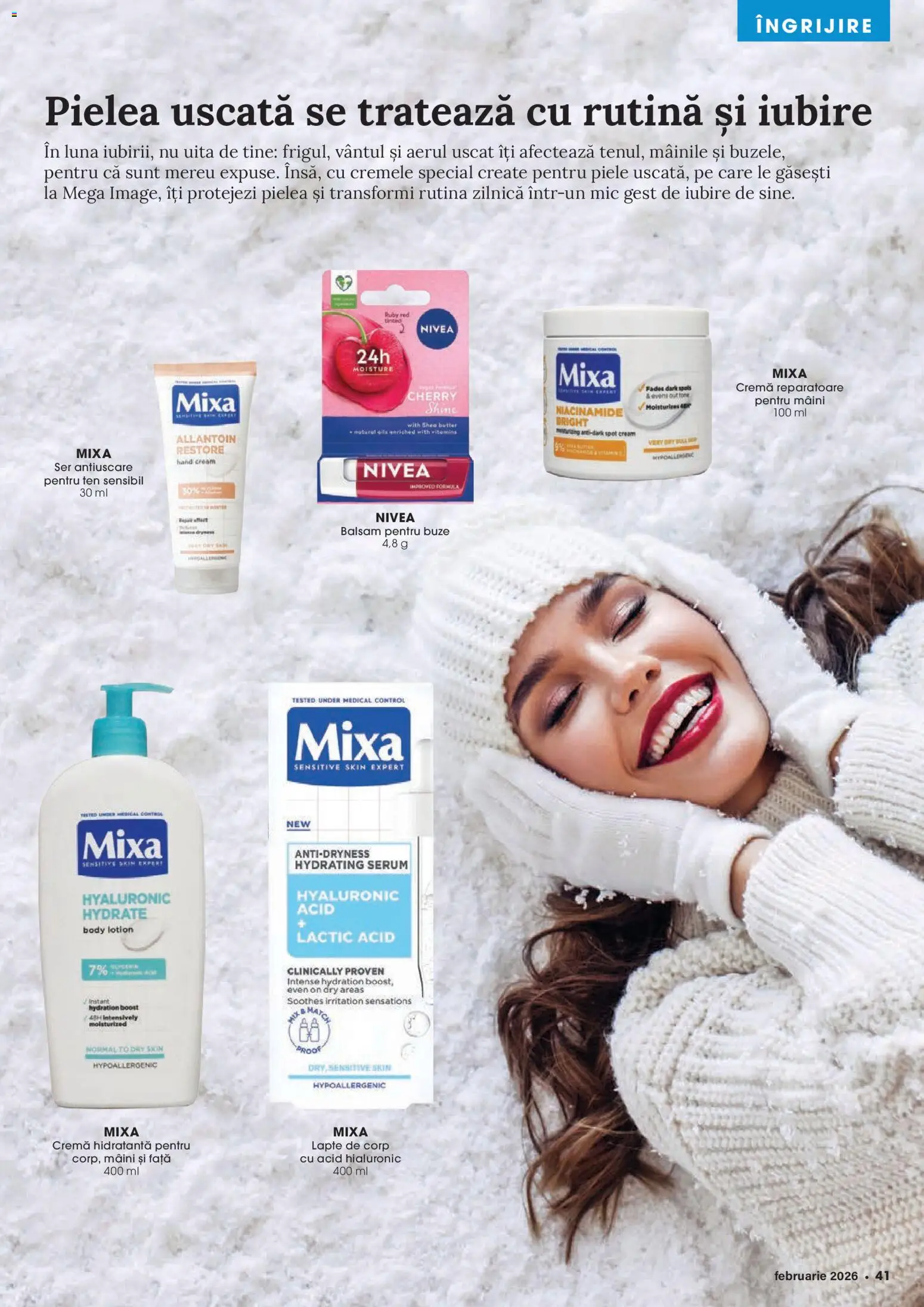 Noul catalog Mega Image – valabil de la 29.01.2026 | Pagină: 41 | Produse: Serum, Body, Arapsaçı, Balsam pentru buze