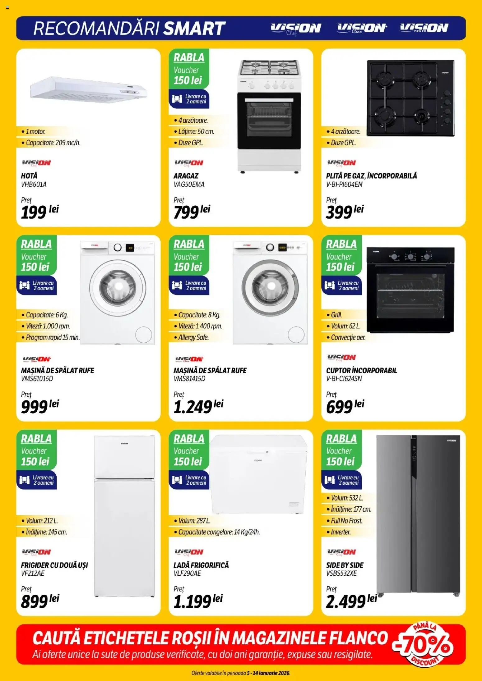 Noul catalog Flanco – valabil de la 05.01.2026 | Pagină: 18 | Produse: Frigider, Cuptor, Roșii, Ladă frigorifică