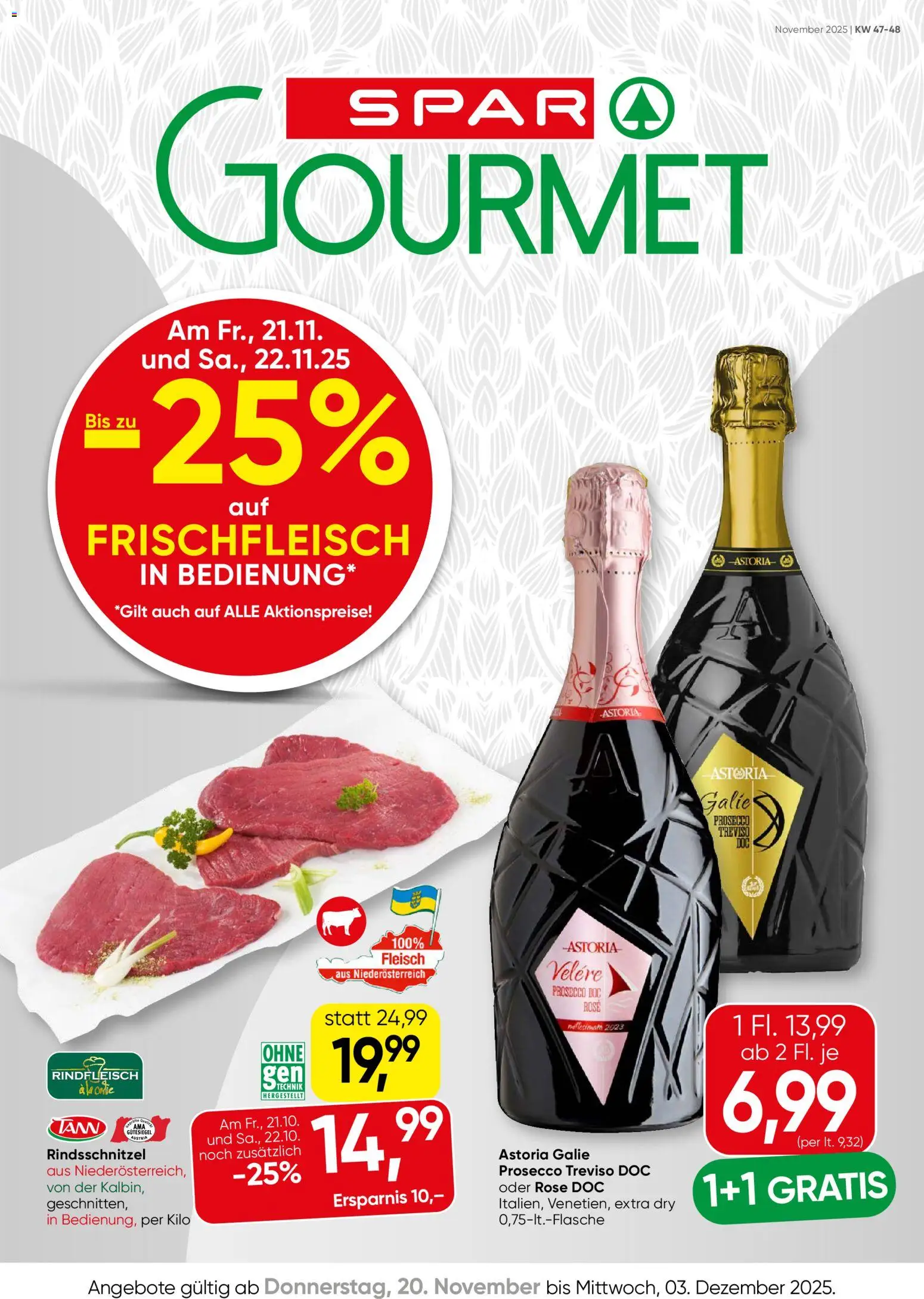 SPAR Gourmet Flugblatt gültig ab 20.11.2025 | Seite: 1