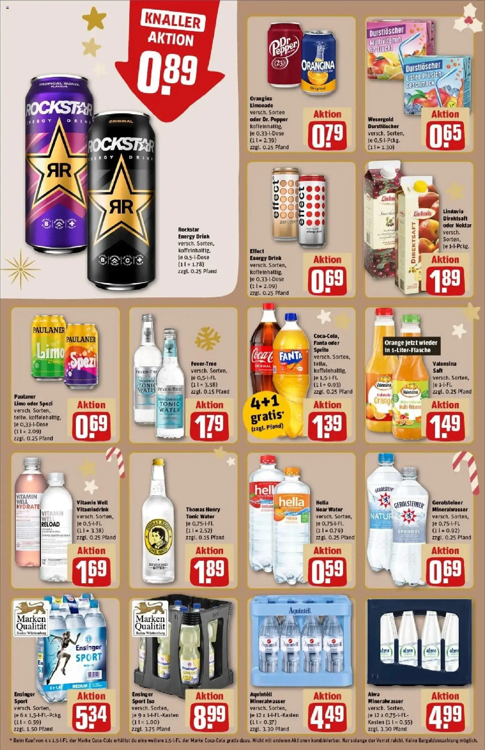 Rewe prospekt Ettlingen	 – gültig ab 23.11.2025 | Seite: 20 | Produkte: Mineralwasser, Hella, Pfirsich, Paulaner