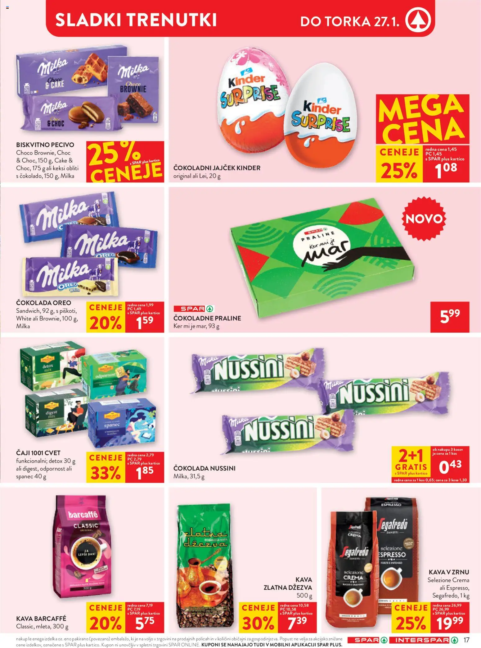 Novi Spar katalog ponudbe – veljaven od 21.01.2026 | Stran: 22 | Izdelki: Keksi, Kos, Kava, Cokolada