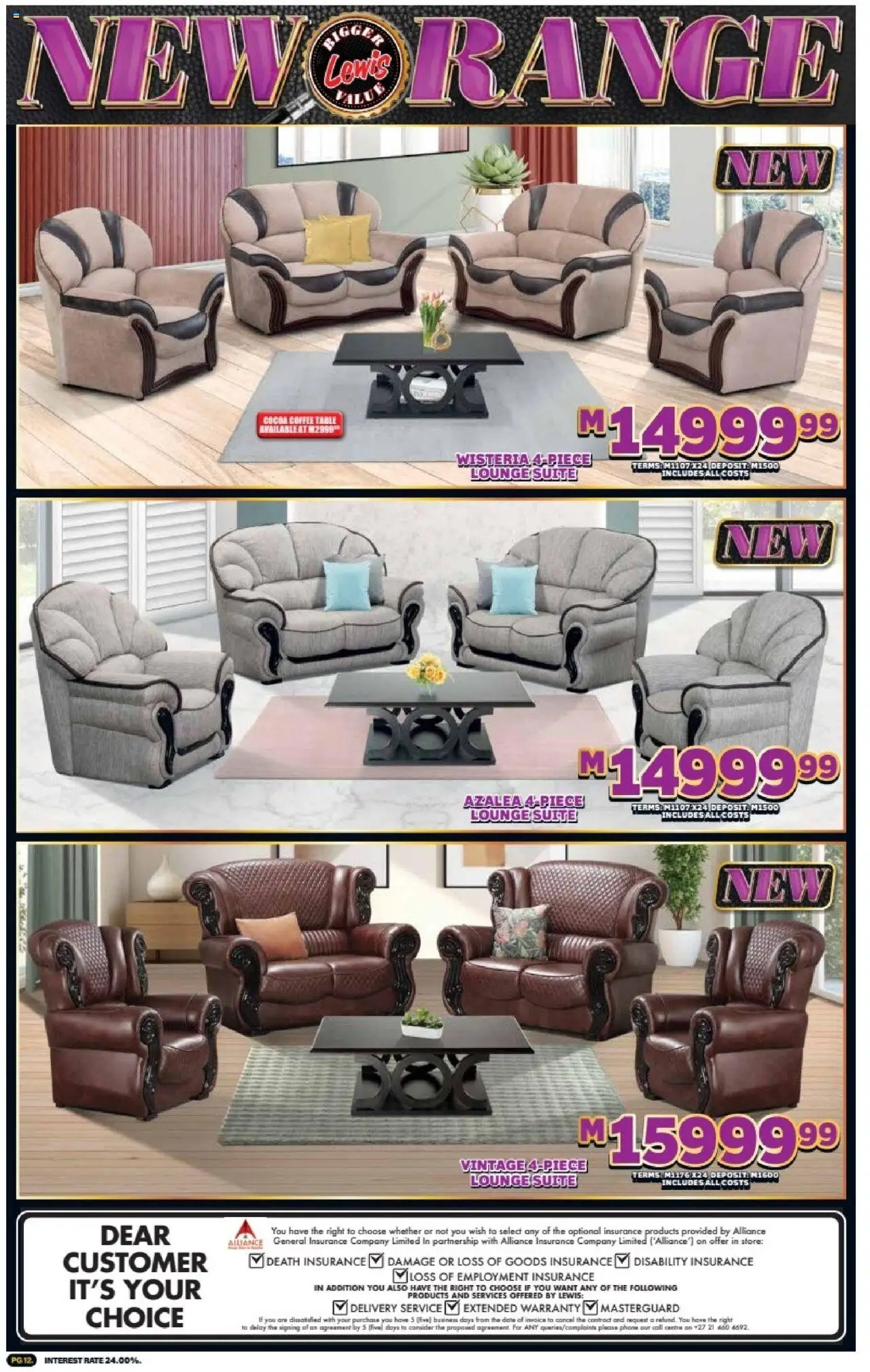 New Lewis Stores catalogue – valid from 01.10.2025 | Page: 12 | Products: Phone, Coffee table, Table, Lounge suite