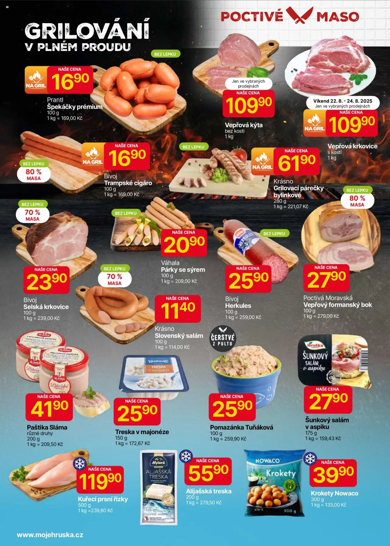 Hruška leták od 19.08.2025 | Strana: 2 | Produkty: Krokety, Salám, Gril, Vepřová krkovice