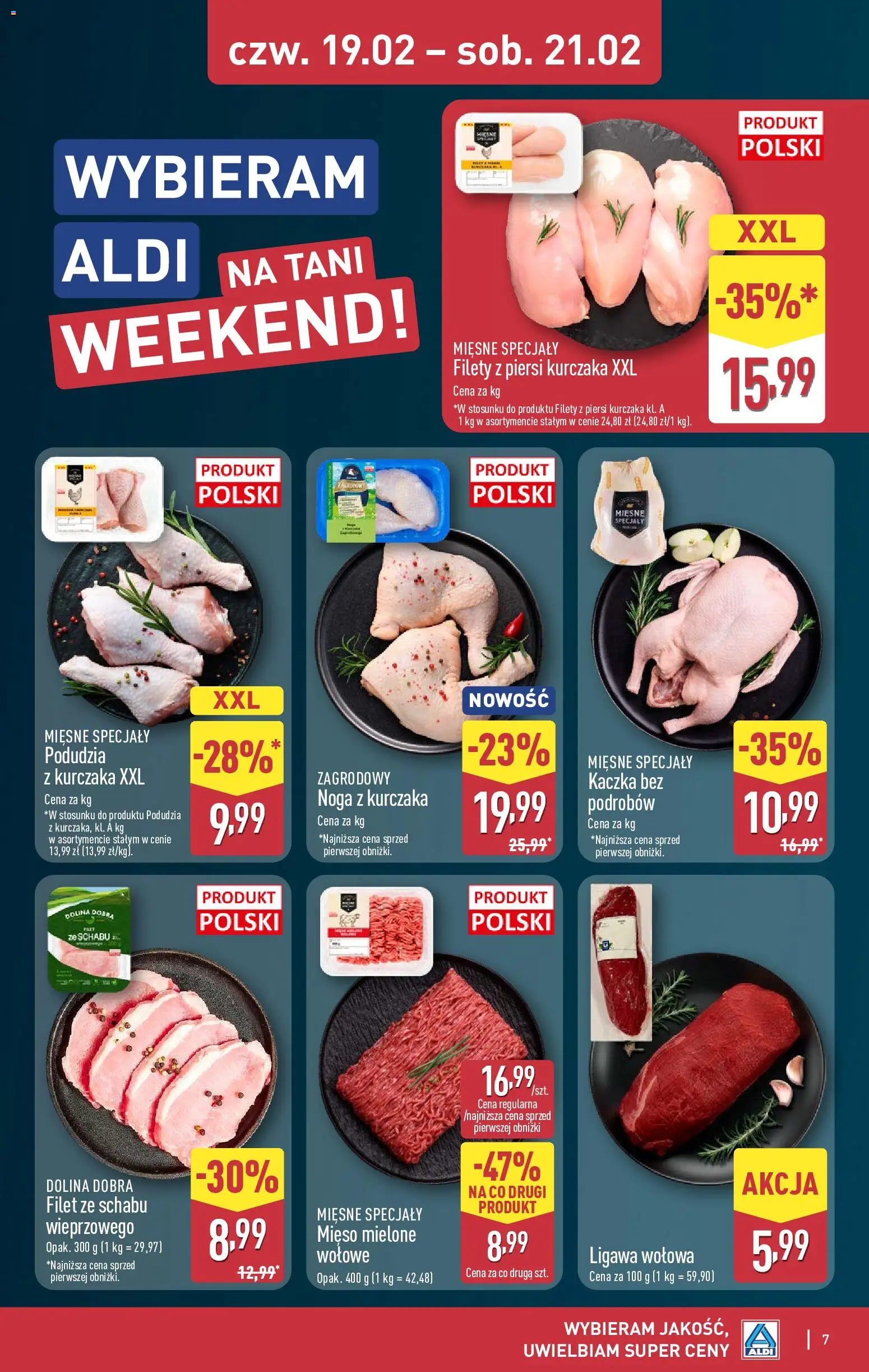 Aldi Polsko leták - Oferta weekendowa od 19.02.2026 | Strana: 7 | Produkty: Filet