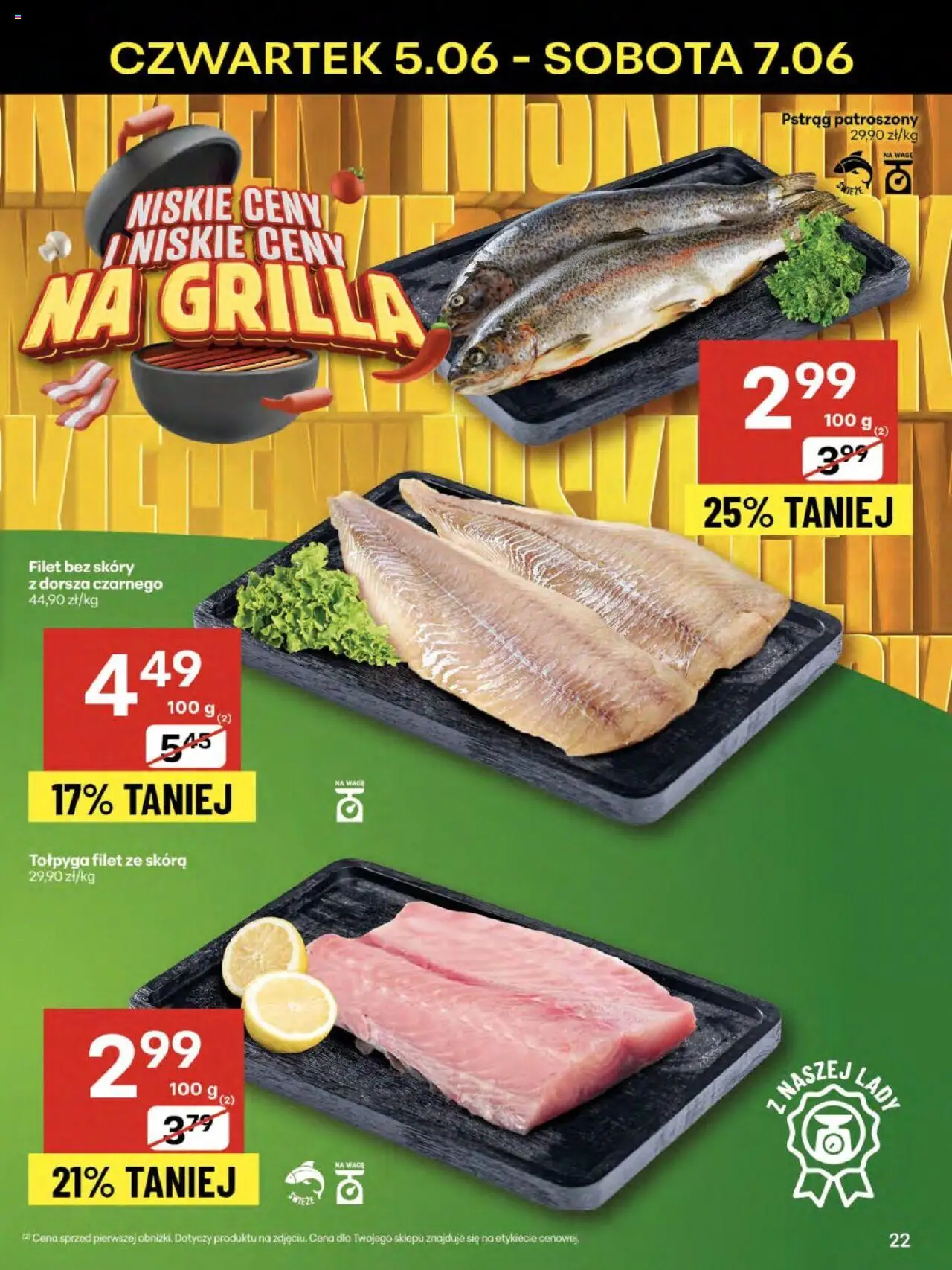Delikatesy Centrum Gazetka - Sklepy Własne od 05.06.2025 | Strona: 22 | Produkty: Pstrąg