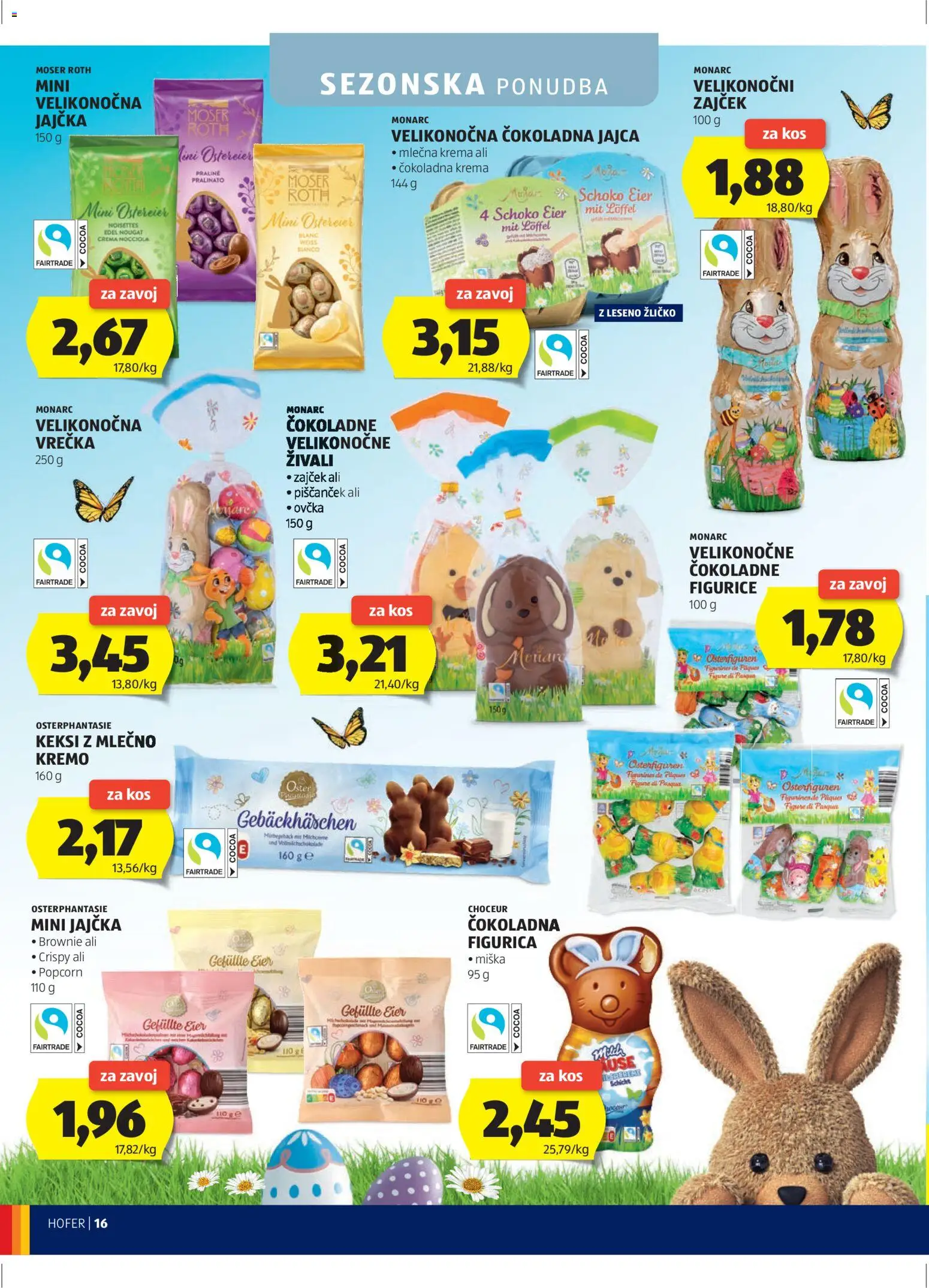 Hofer SI katalog | vrijedi od 25.03.2026 | Stranica: 16 | Proizvodi: Praline, Keksi, Krema
