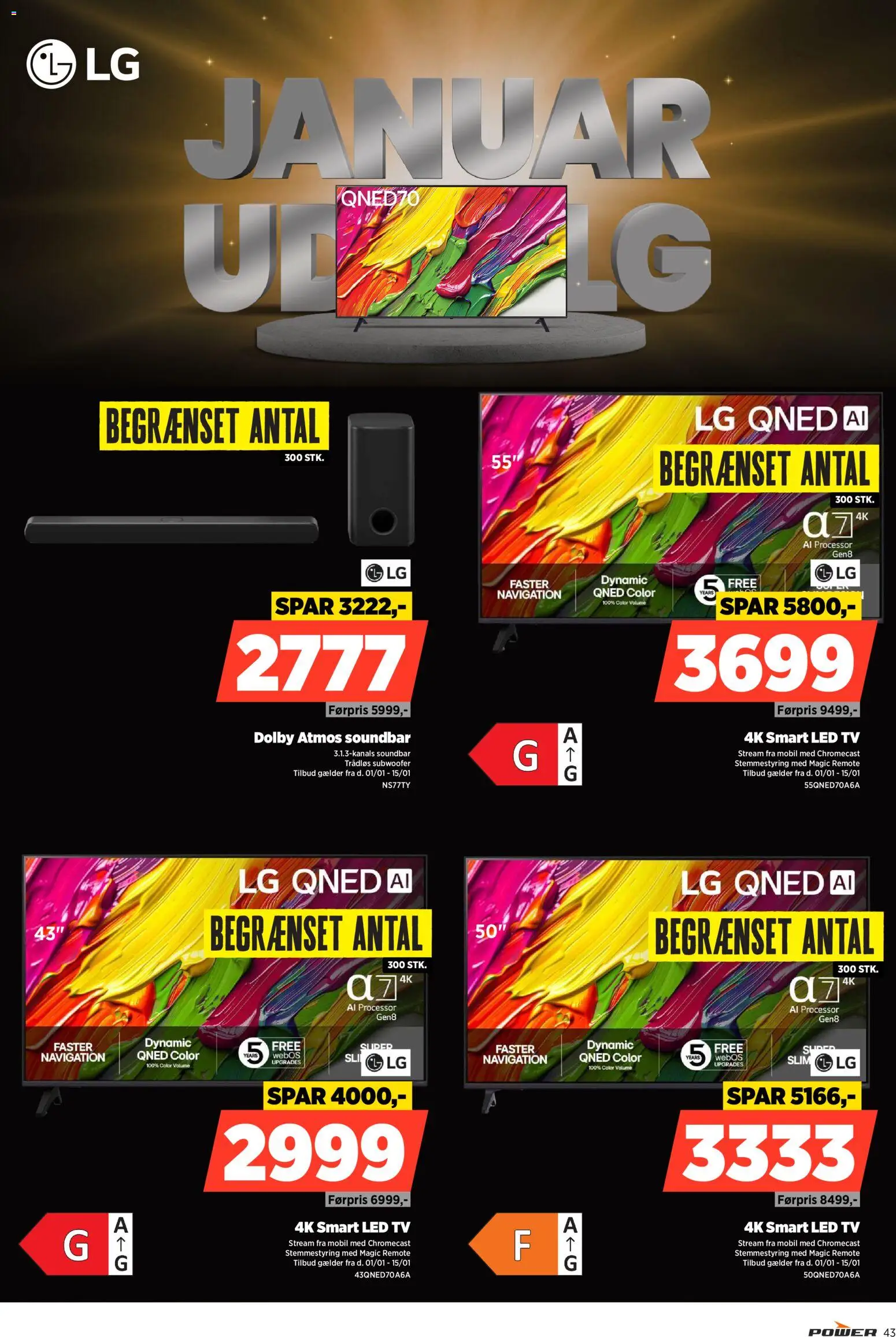 Power tilbudsavis – gyldig fra 09.01.2026 | Side: 43 | Produkter: Processor, Soundbar, TV, Navigation