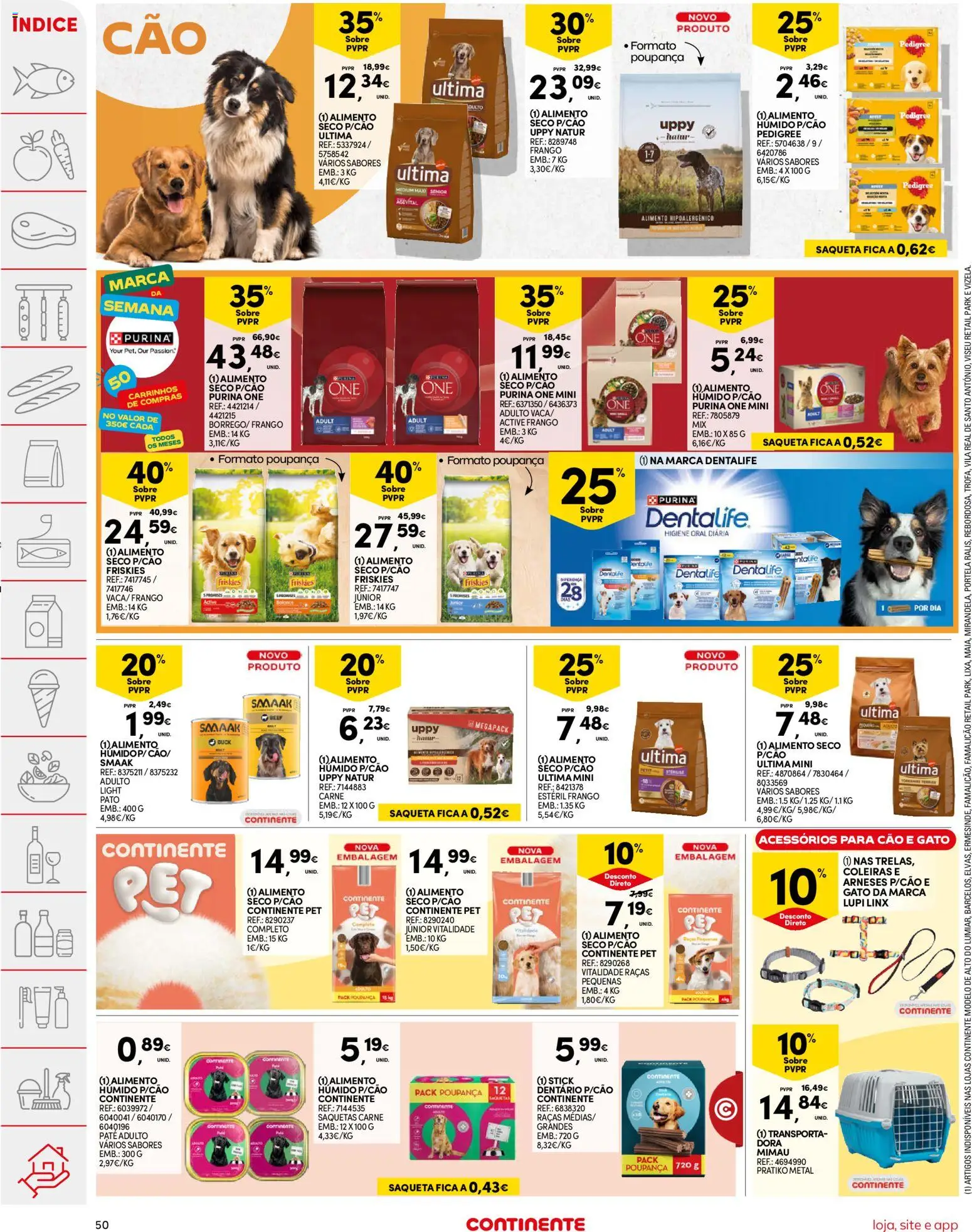 Continente folheto │ válido de 04.11.2025 | Página: 50 | Produtos: Purina one, Frango, Carne