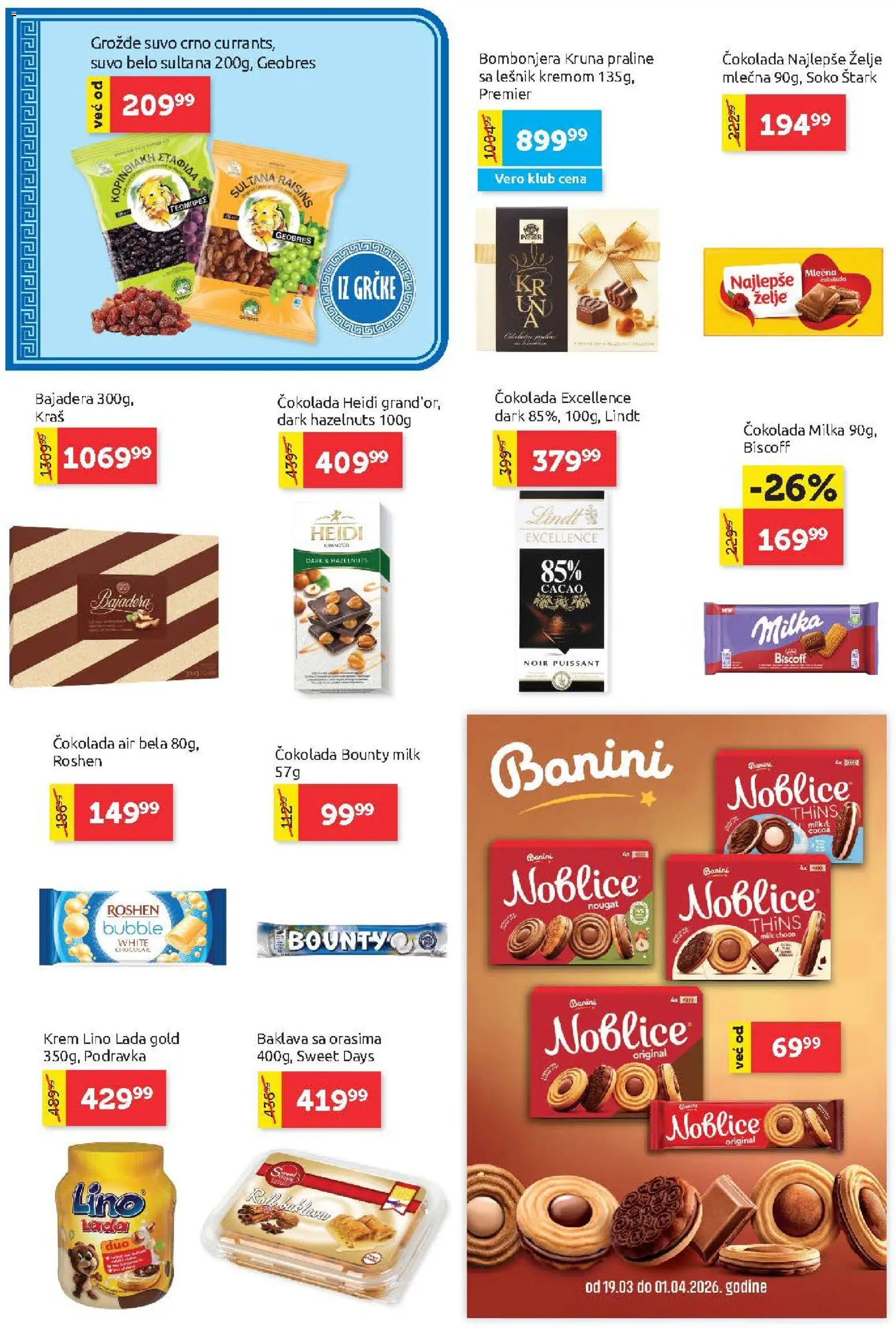 SuperVERO katalog - važi od 19.03.2026 | Strana: 16 | Proizvode: Milka, Bounty, Lešnik, Baklava