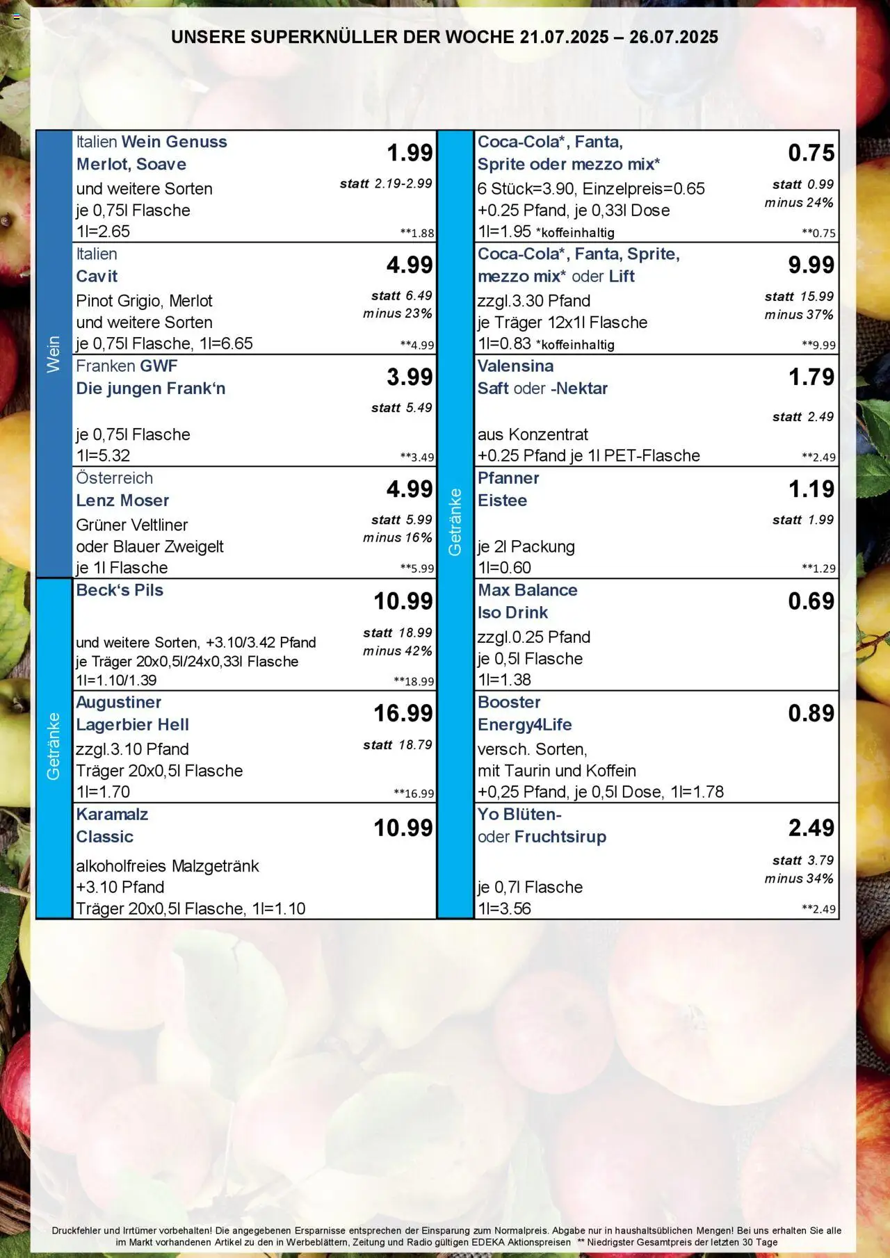 Simmel - Bayern - gültig ab dem 21.07.2025 | Seite: 4 | Produkte: Sprite, Merlot, Pils, Valensina
