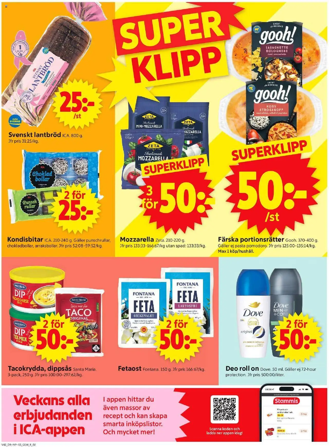 ICA Supermarket reklamblad aktuell från 13.10.2025 | Sida: 2 | Produkter: Galler, Fetaost, Choklad, Pasta