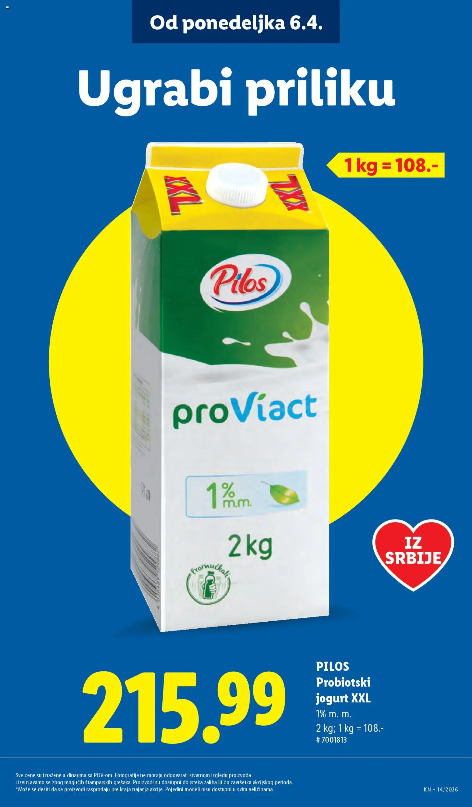Lidl katalog - važi od 02.04.2026 | Strana: 15 | Proizvode: Jogurt
