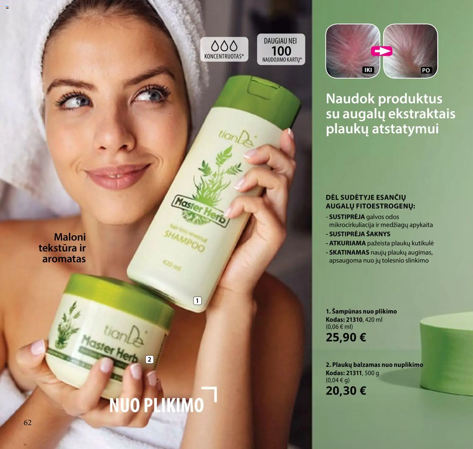 TianDe akcijos nuo 10.02.2026 | Puslapis: 62 | Prekių: Balzamas, Šampūnas