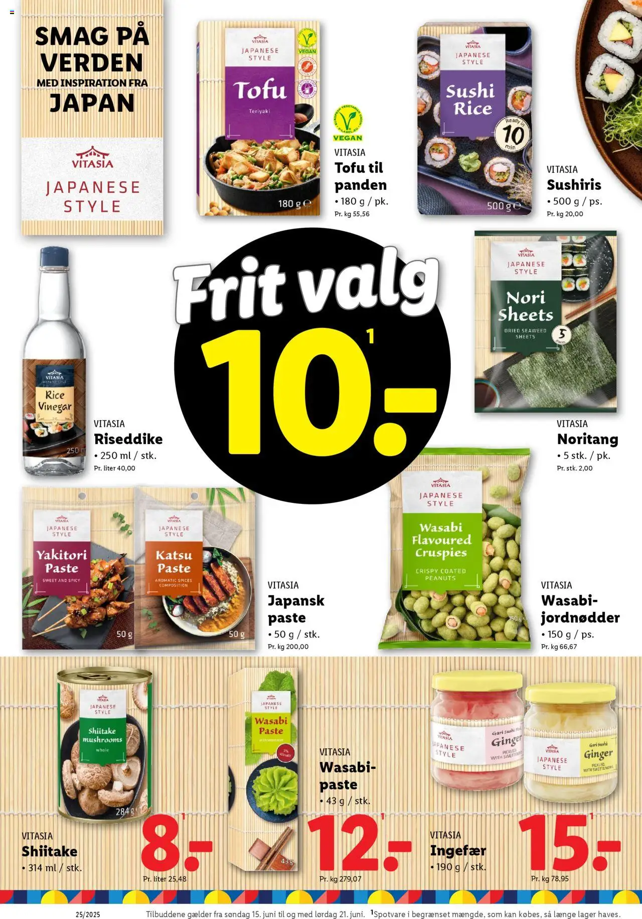 Lidl Tilbudsavis gyldig fra 19.06.2025 | Side: 25 | Produkter: Jordnødder, Ingefær, Sushi, Søm