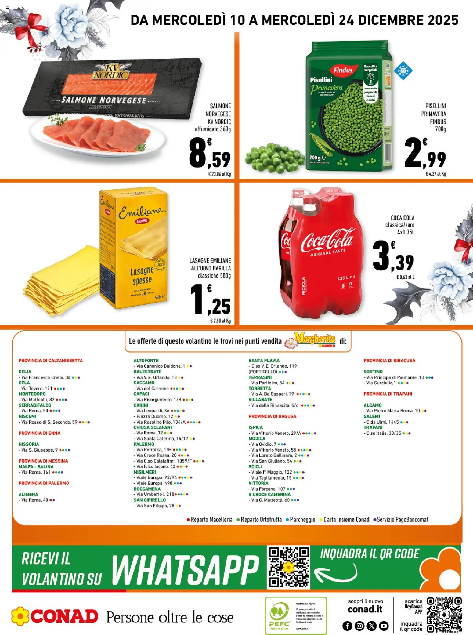 Volantino Conad del 10.12.2025 | Pagina: 20 | Prodotti: Salmone, Coca Cola