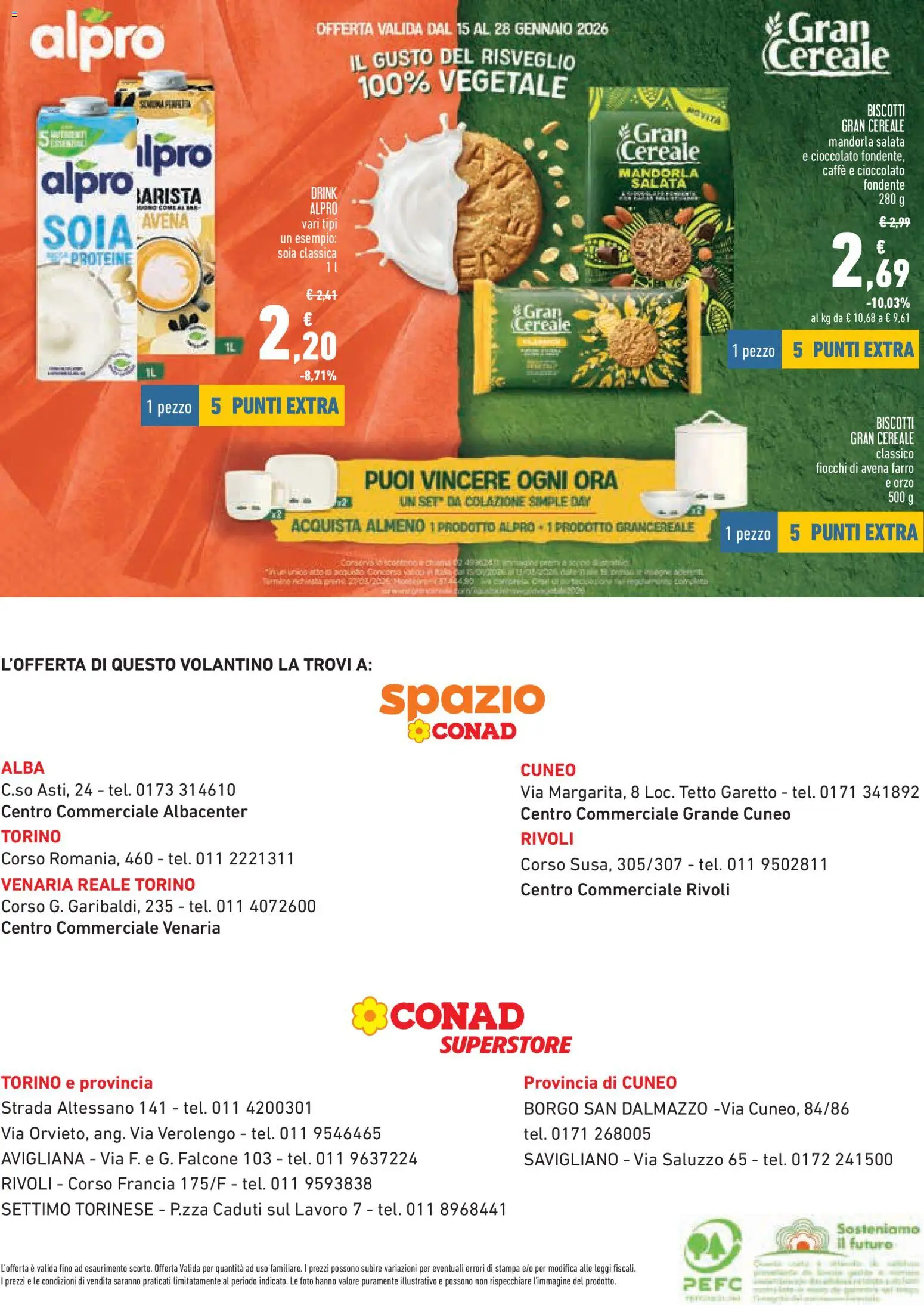 Volantino Conad del 02.01.2026 | Pagina: 16 | Prodotti: Caffè, Cioccolato, Stampa, Farro