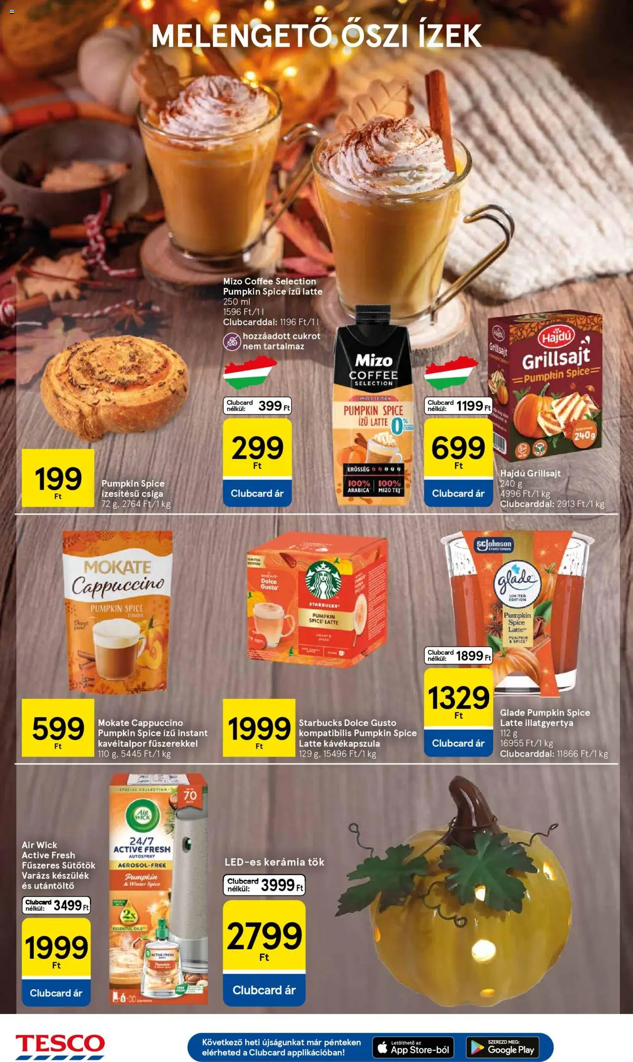 Tesco akciós ujság - amely érvényes a következő dátumtól: 25.09.2025 | Oldal: 20 | Termékek: Sütőtök, Cappuccino, Tök, Grillsajt