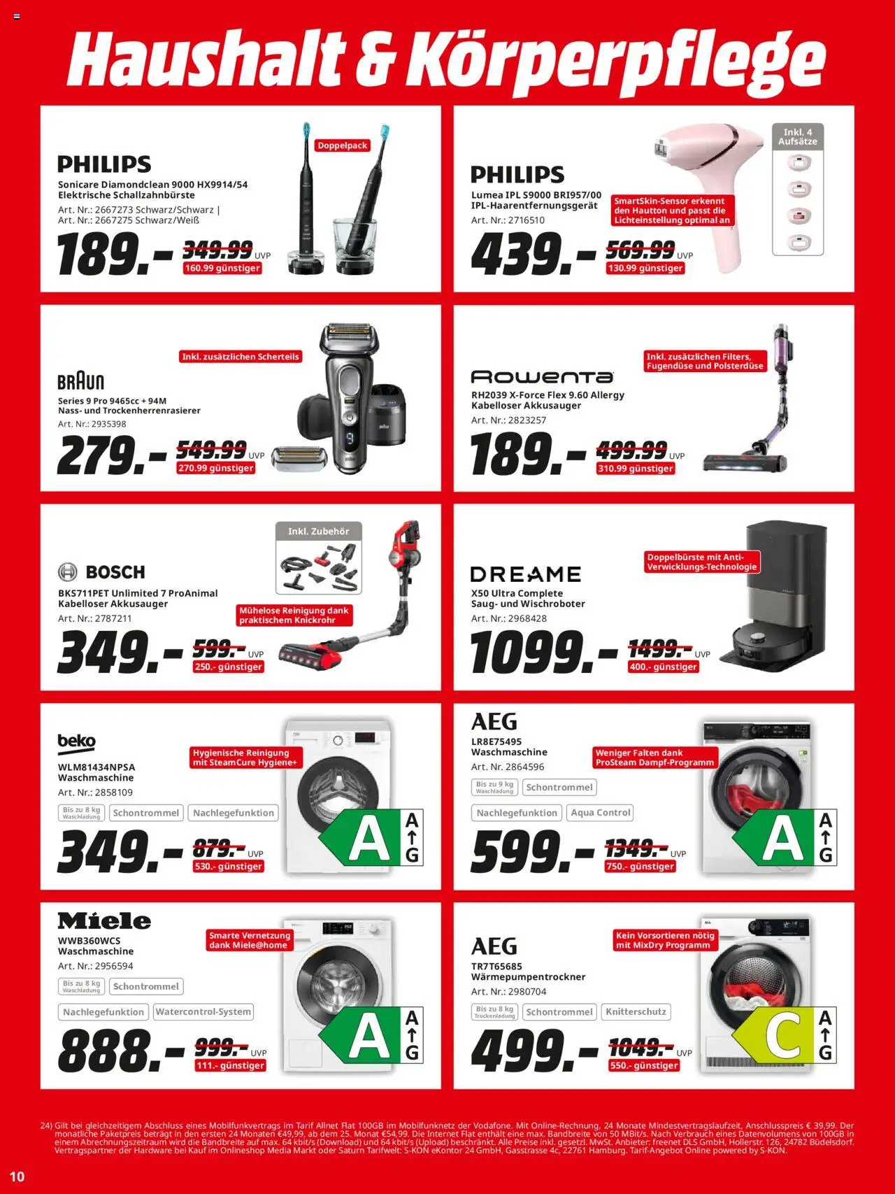 Media Markt Prospekt 	 - gültig ab dem 21.07.2025 | Seite: 10 | Produkte: Miele, Bosch, Philips, Waschmaschine