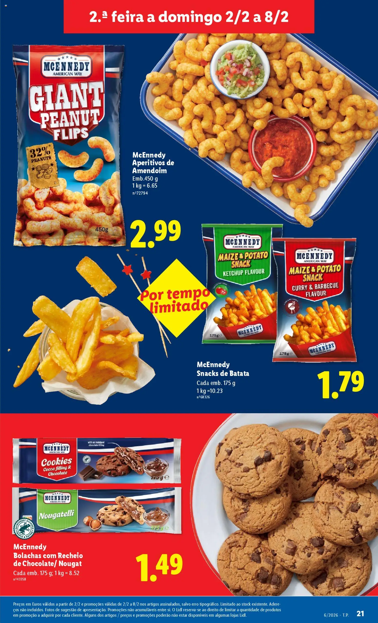 Lidl folheto │ válido de 02.02.2026 | Página: 21 | Produtos: Batata, Bolachas, Chocolate, Ketchup