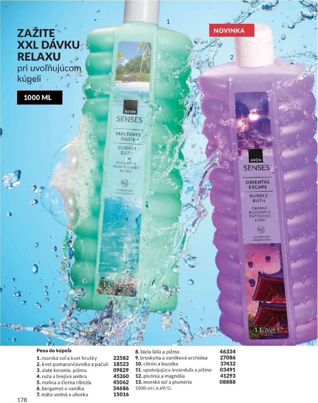 Katalóg Avon 2025 │ platný od 01.08.2025 | Strana: 178 | Produkty: Pena do kúpeľa, Soľ, Orchidea, Hrušky