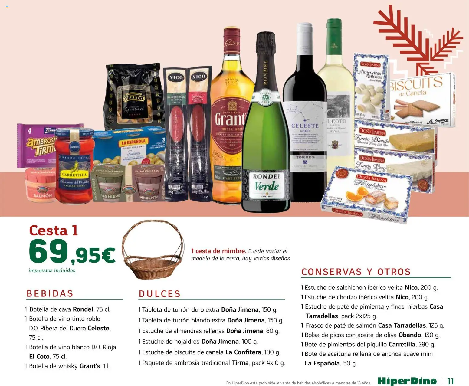 HiperDino - Catálogo Lotes y Cestas │ válido desde el 10.11.2025 | Página: 11 | Productos: Tableta, Aceite de oliva, Anchoa, Cesta