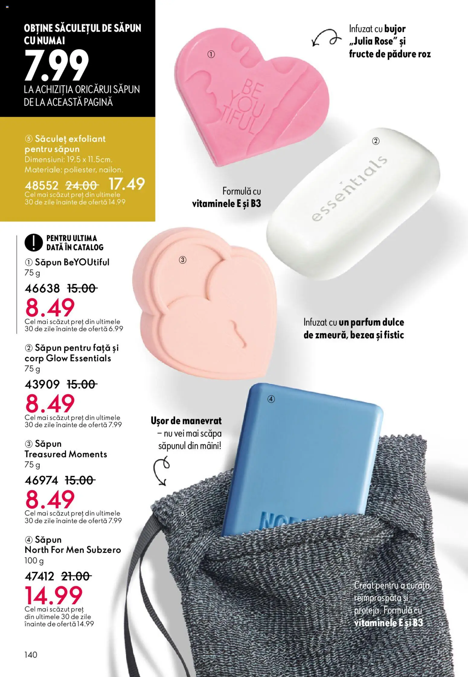 Noul catalog Oriflame – valabil de la 25.03.2026 | Pagină: 140 | Produse: Parfum, Săpun, Fistic, Fructe