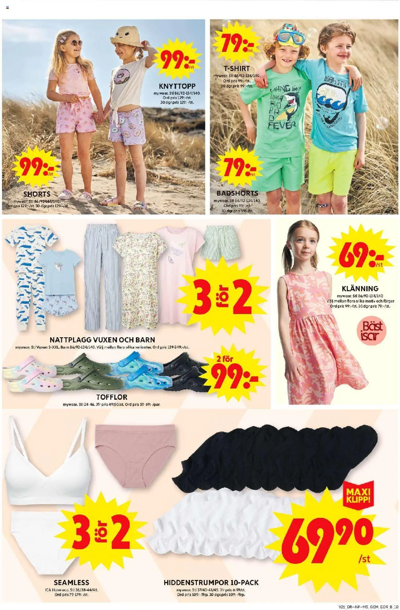 ICA Maxi reklamblad aktuell från 23.06.2025 | Sida: 17 | Produkter: Gem, Shorts, Tofflor, Klänning
