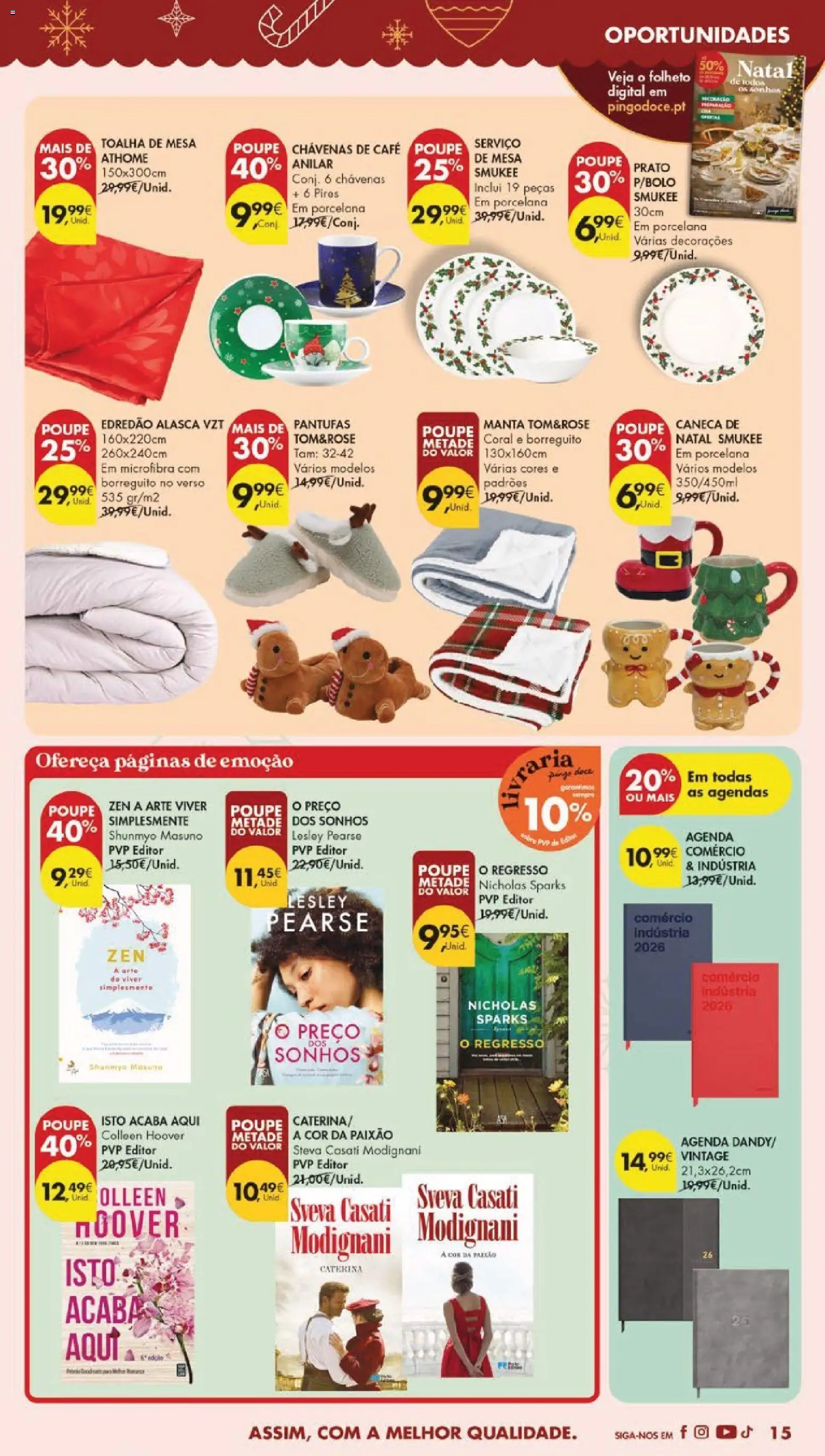 Pingo Doce Black Friday │ válido de 25.11.2025 | Página: 63 | Produtos: Caneca, Chávenas, Café, Toalha de mesa