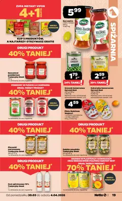 Pogląd oferty "Netto gazetka od poniedziałku spożywcza" - ważna od 30.03.2026 | Strona: 19