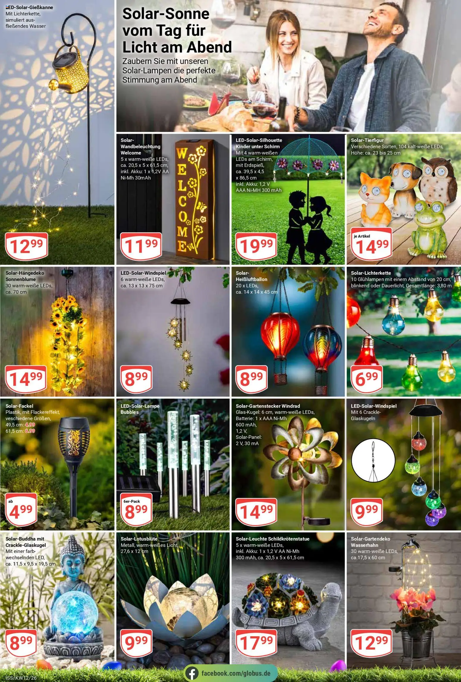 Globus Prospekt 	 – gültig ab 16.03.2026 | Seite: 23 | Produkte: Batterie, Wasser, Solarleuchte