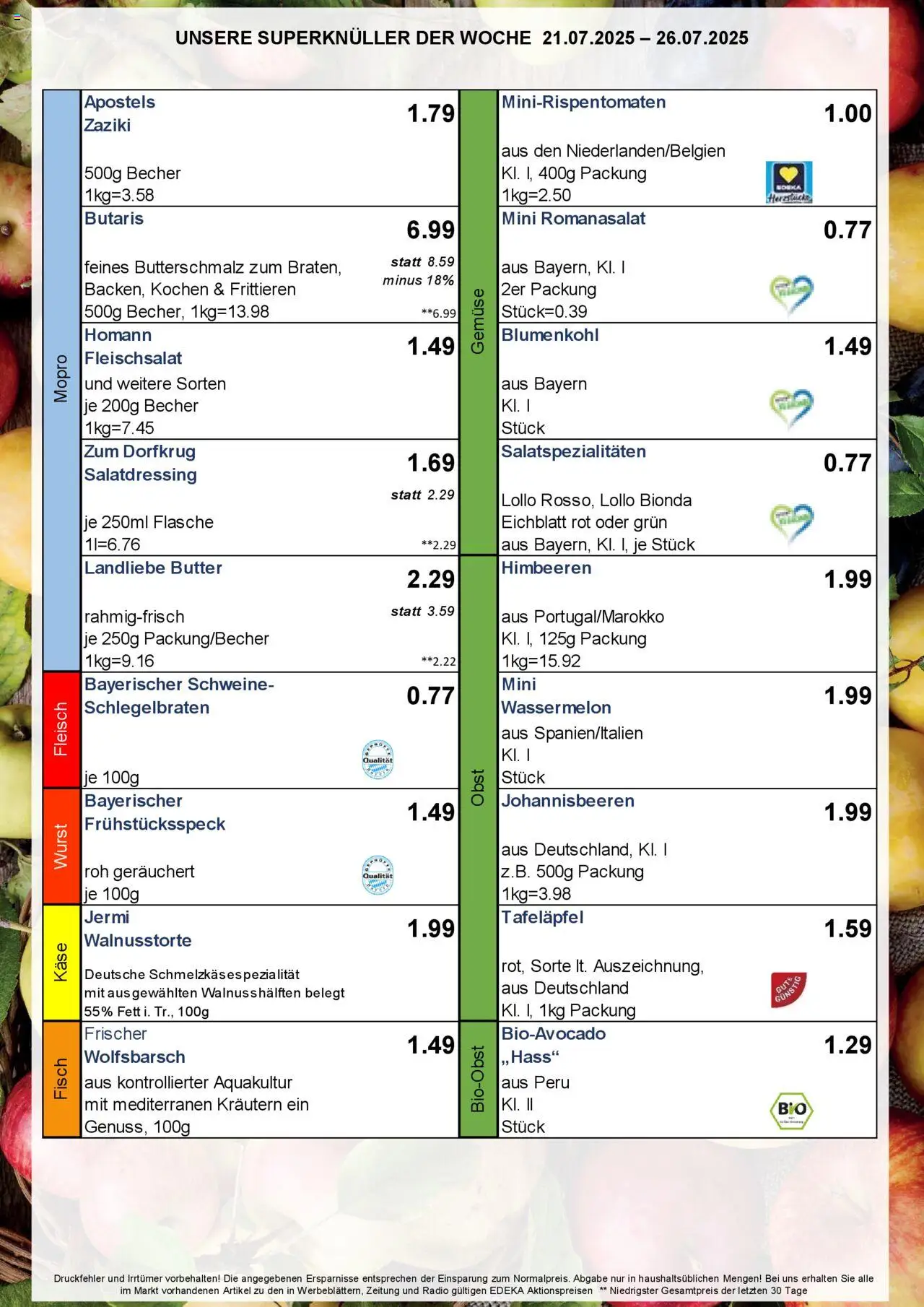 Simmel - Bayern - gültig ab dem 21.07.2025 | Seite: 7 | Produkte: Butter, Landliebe butter, Blumenkohl, Radio