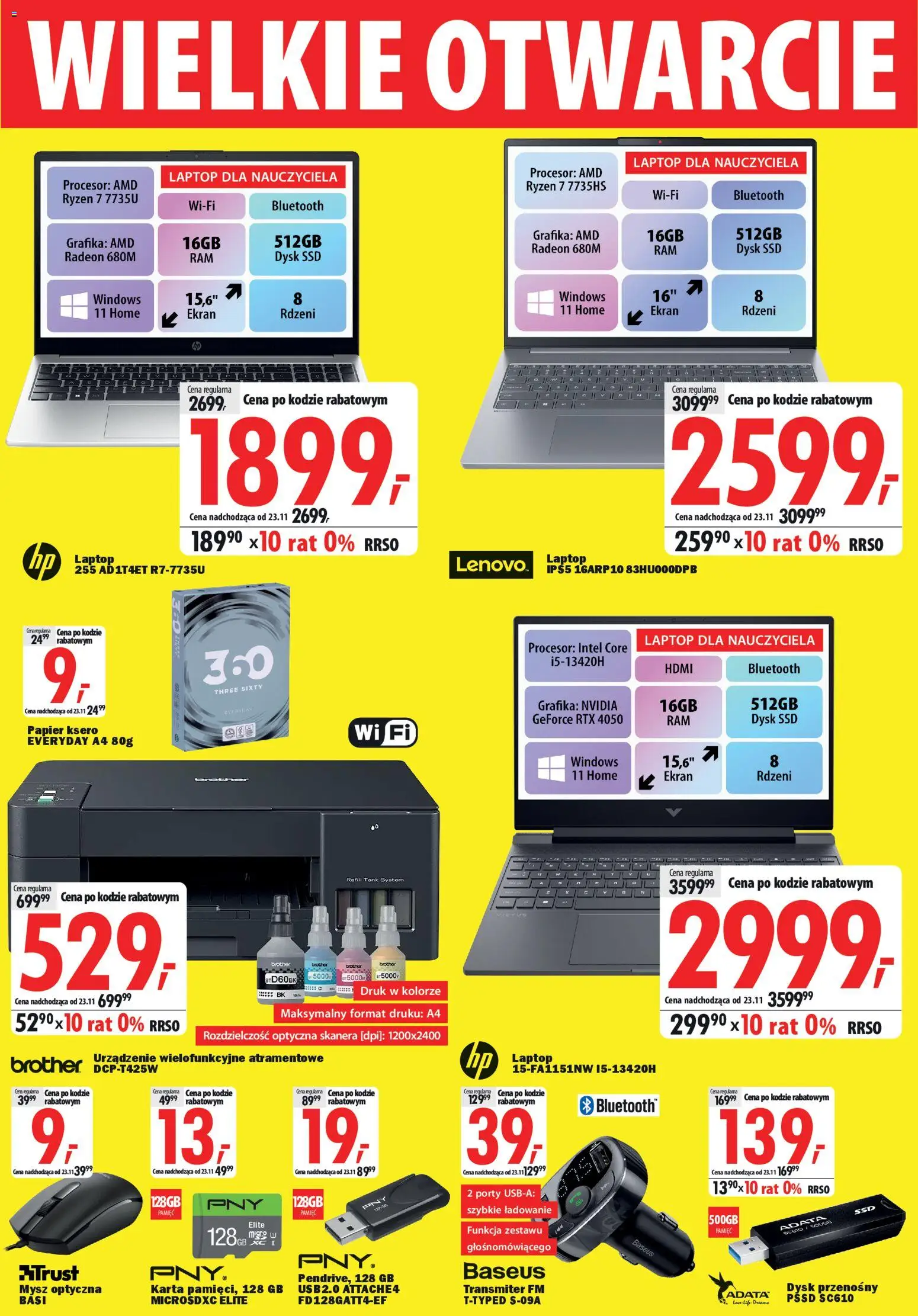 Mediaexpert Gazetka - Wielkie otwarcie Kwidzyn od 13.11.2025 | Strona: 5 | Produkty: Karta, Laptop, Mysz, Dysk