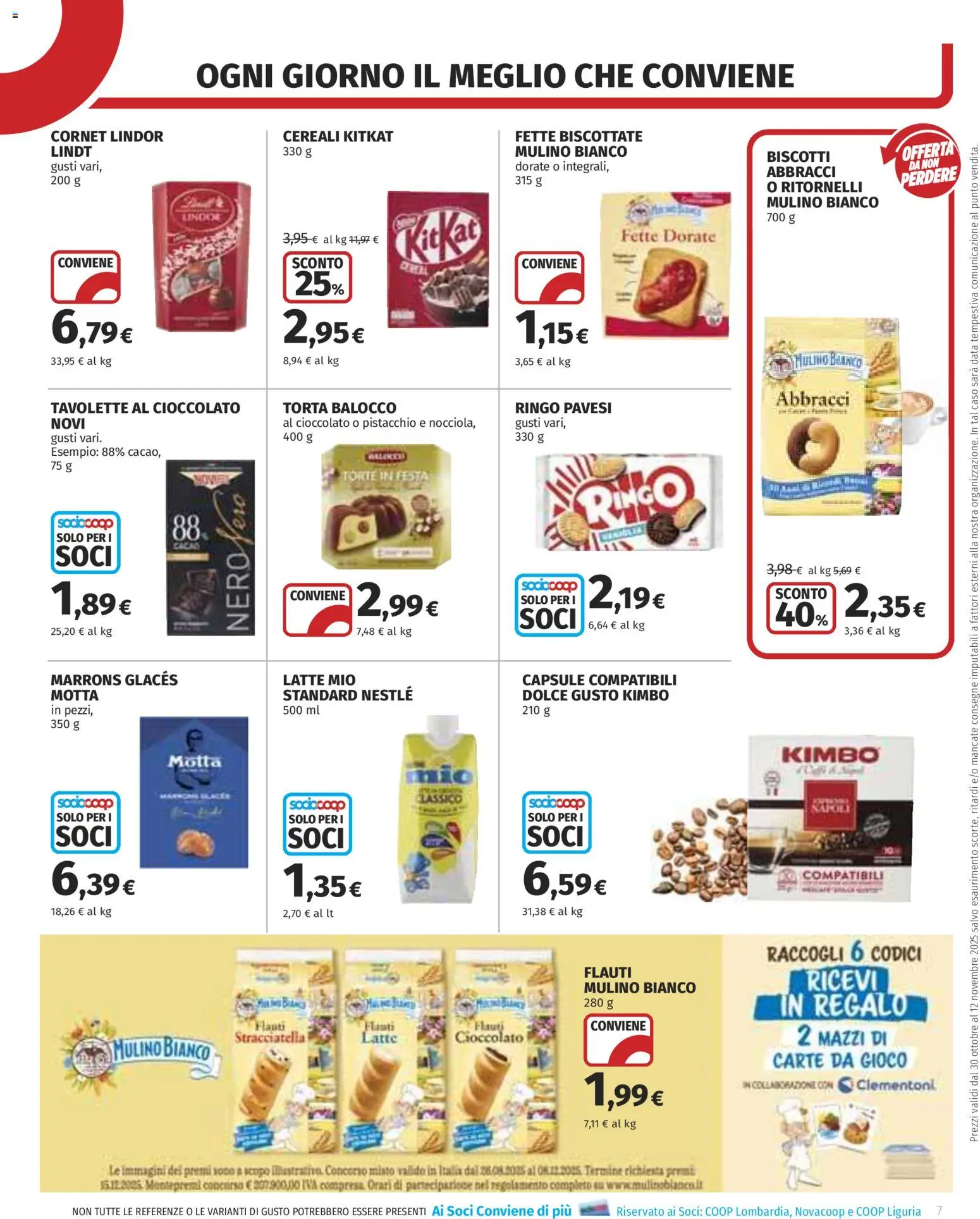 Volantino COOP del 30.10.2025 | Pagina: 7 | Prodotti: Cioccolato, Cereali, Torta, Fette biscottate