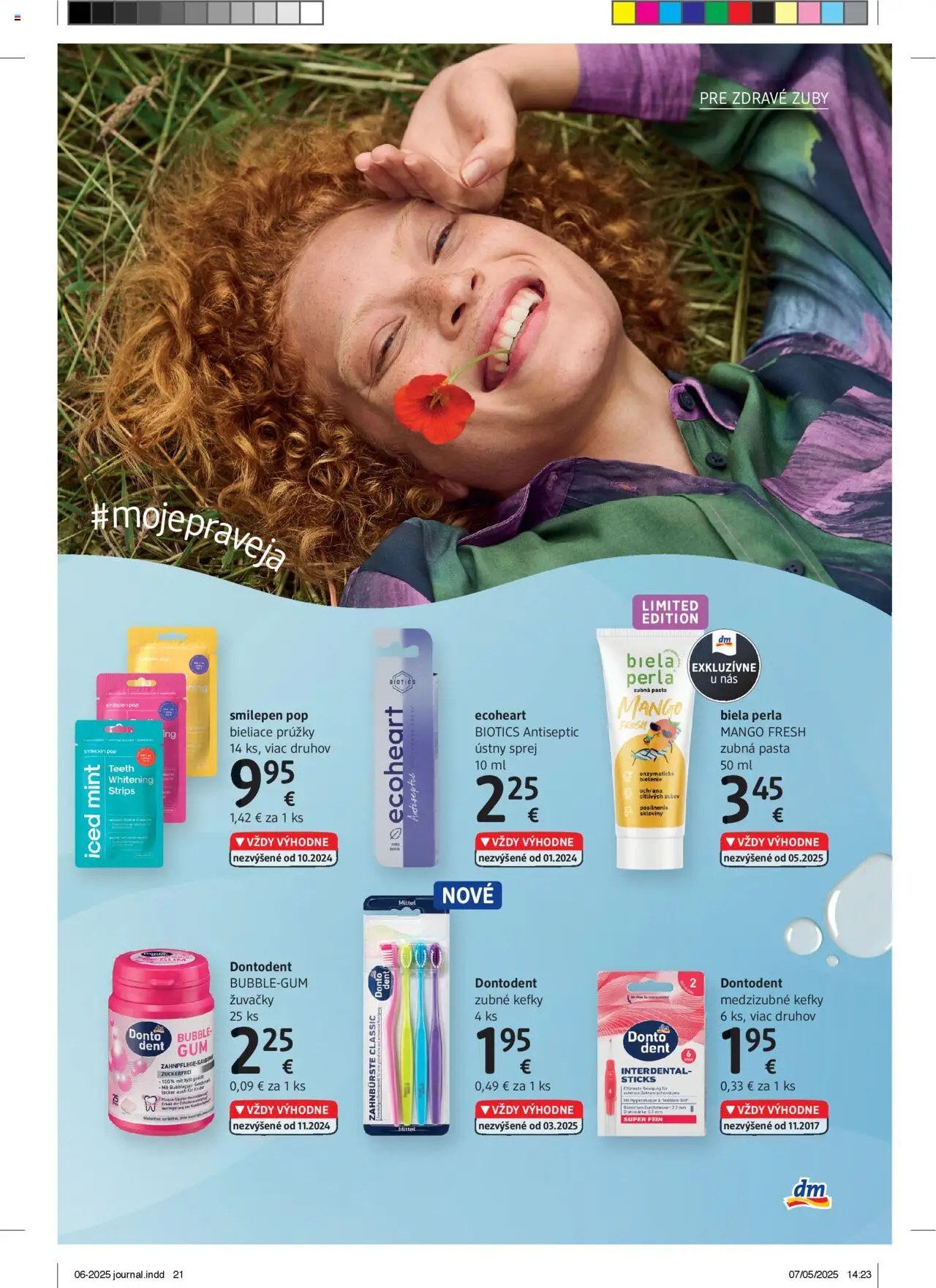 dm drogerie Journal Jún 2025 │ platný od 01.06.2025 | Strana: 21 | Produkty: Kinder, Zubná pasta, Mango