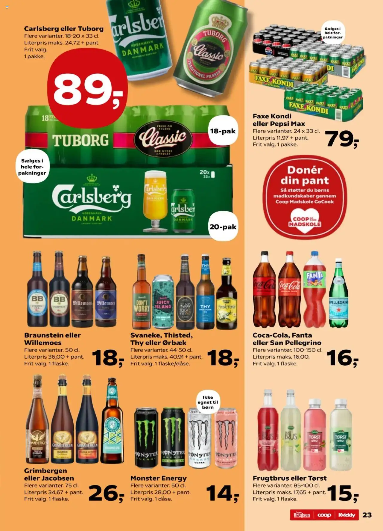 Super Brugsen tilbudsavis – gyldig fra 17.10.2025 | Side: 25 | Produkter: Fanta, Faxe Kondi, Pepsi, Pepsi Max