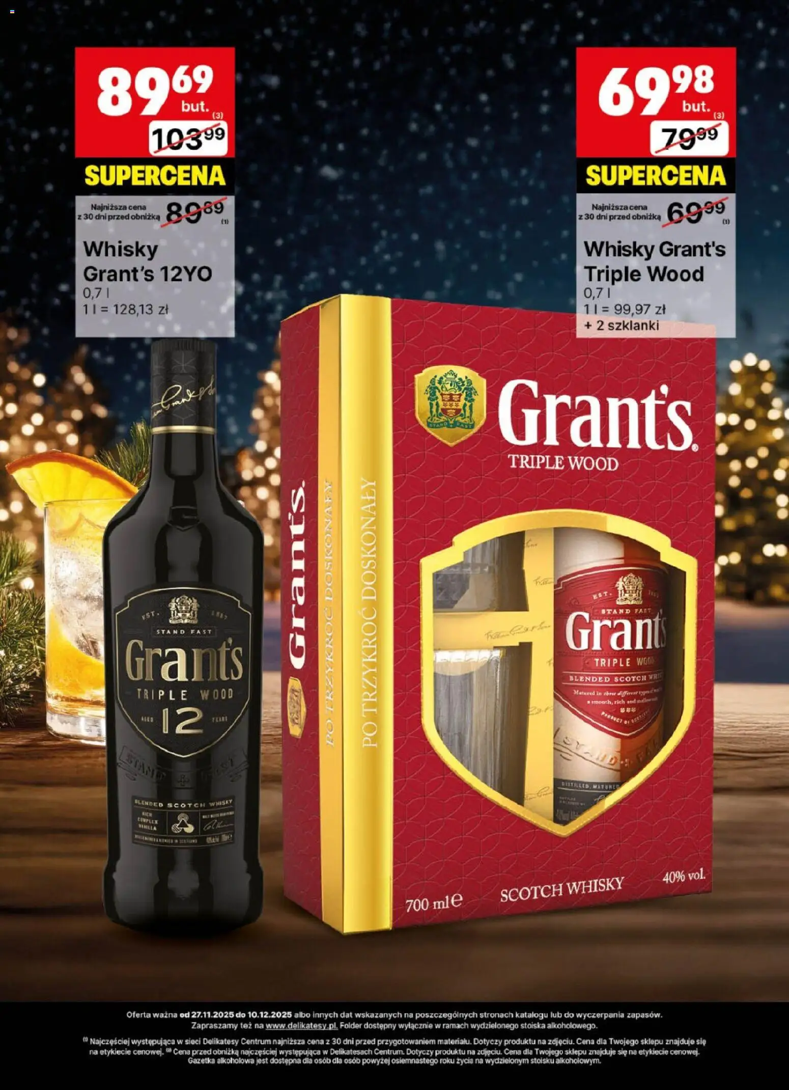 Delikatesy Centrum Gazetka - DeliBarek od 27.11.2025 | Strona: 25 | Produkty: Grant's, Delikatesy, Szklanki, Whisky