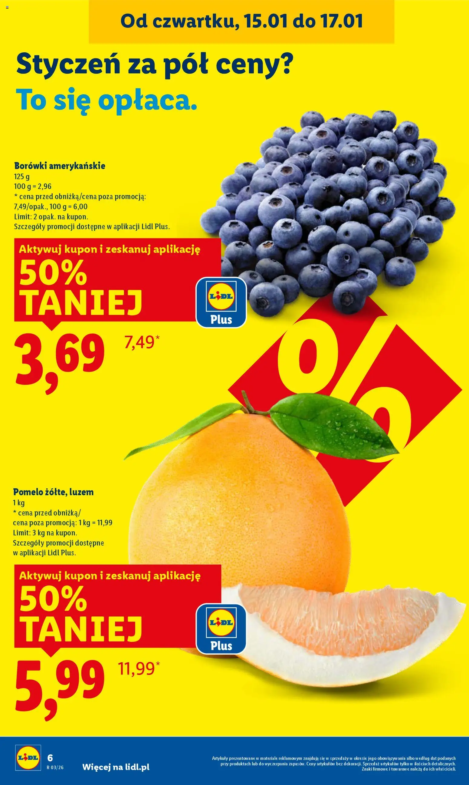Lidl Gazetka od 15.01.2026 | Strona: 6 | Produkty: Pomelo