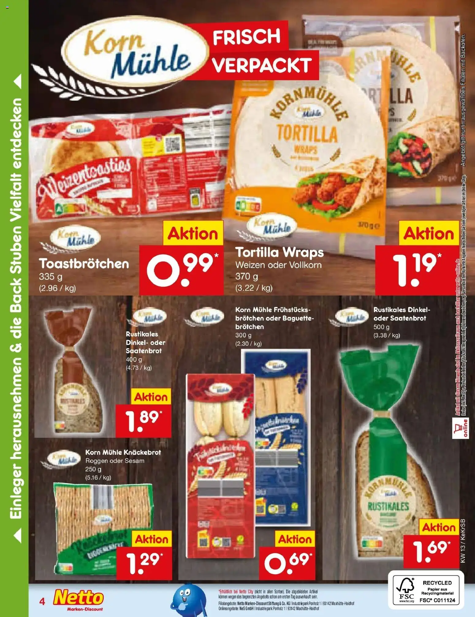 Netto Marken-Discount Prospekt Bonn	 – gültig ab 23.03.2026 | Seite: 27 | Produkte: Mühle, Baguette