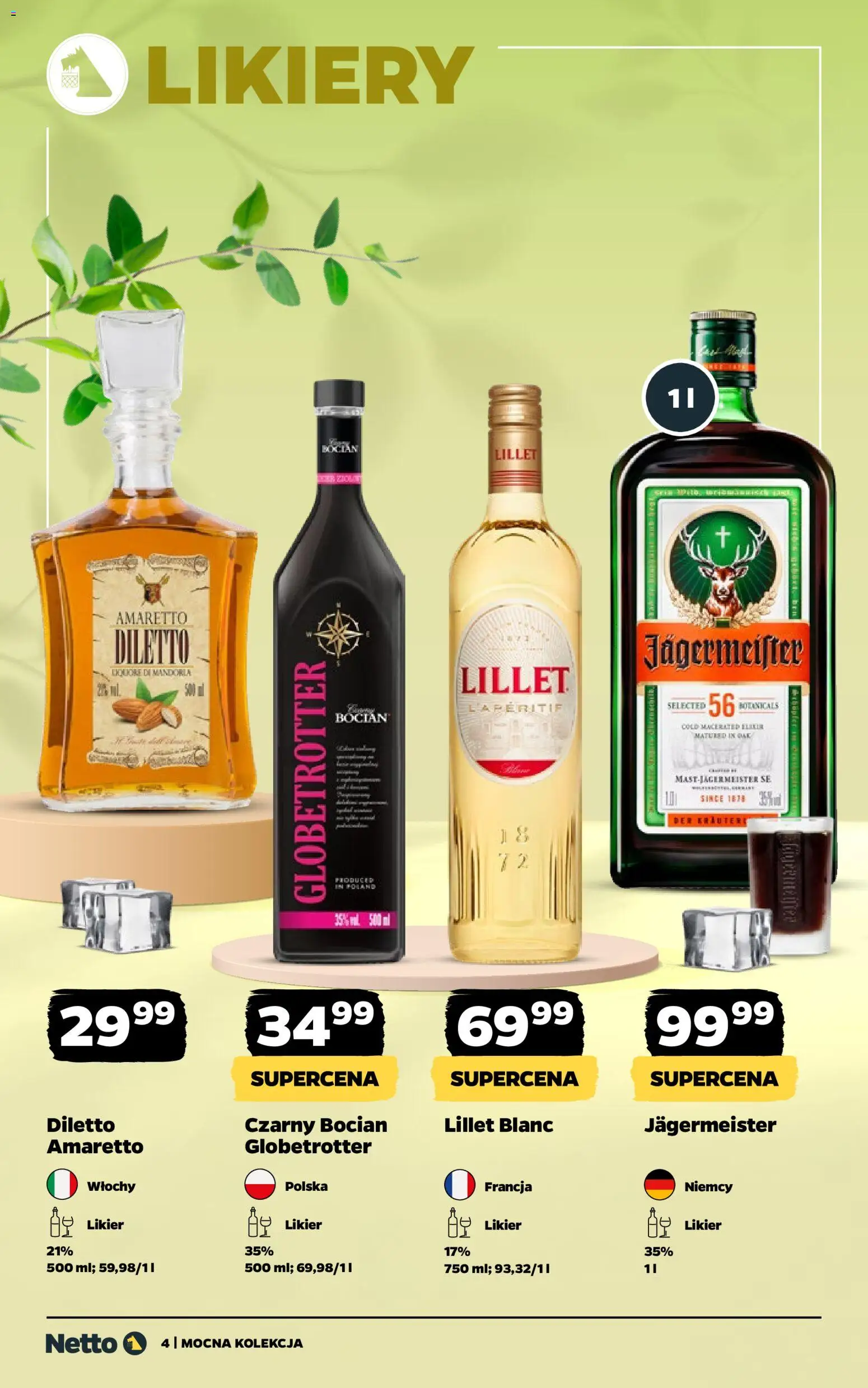 Netto gazetka - Alkohole mocne od 13.04.2026 | Strona: 4 | Produkty: Jagermeister, Amaretto