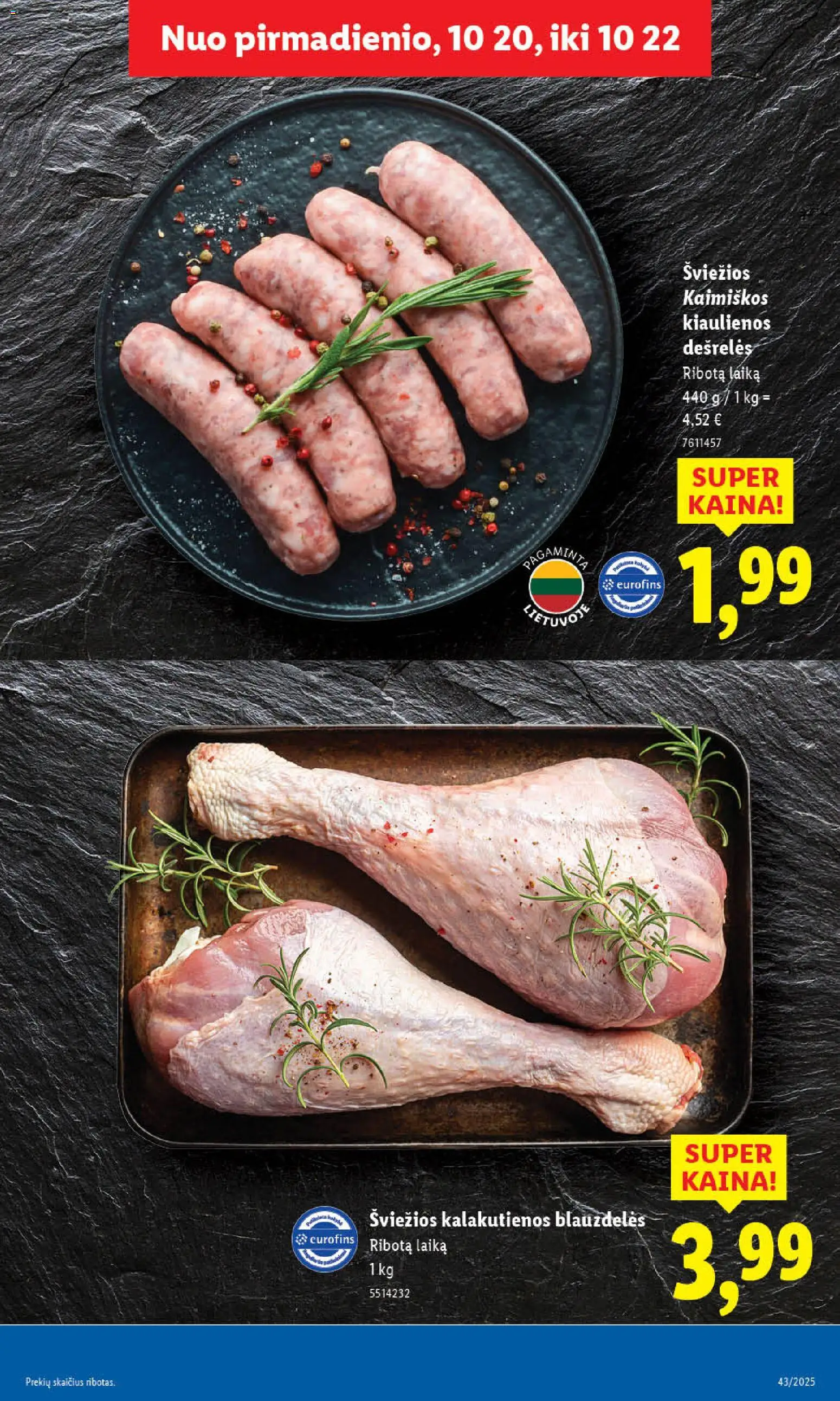 LIDL akcijos nuo 23.10.2025 | Puslapis: 19 | Prekių: Kiaulienos, Dešrelės
