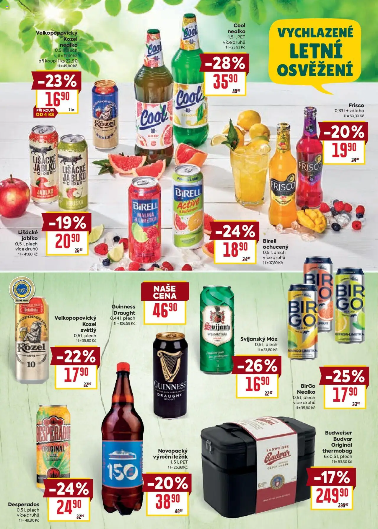 Billa Velký leták od 11.06.2025 | Strana: 24 | Produkty: Mango, Birell, Kozel, Guinness