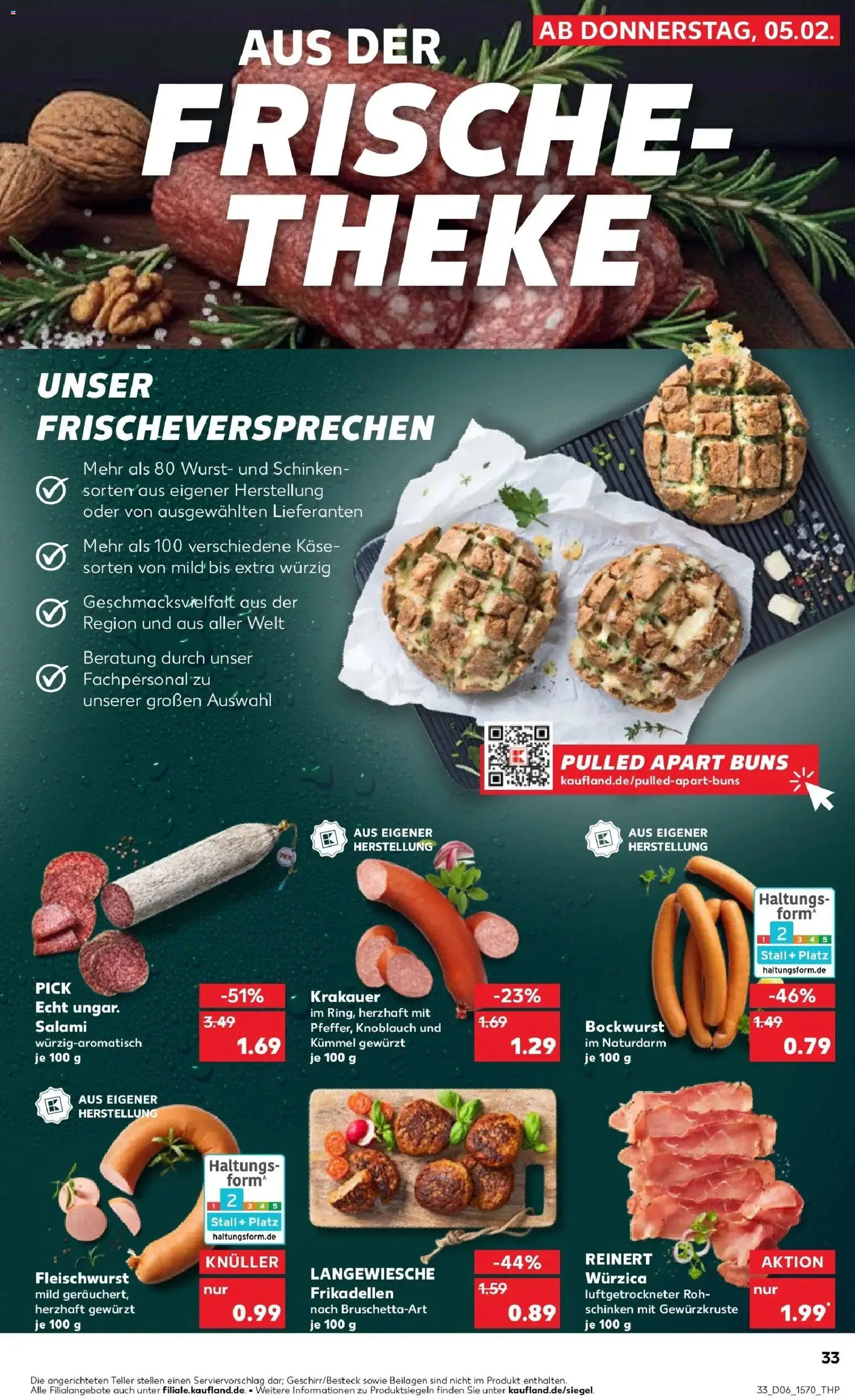 Kaufland prospekt Straelen	 – gültig ab 09.02.2026 | Seite: 33 | Produkte: Bockwurst, Käse, Theke, Wurst