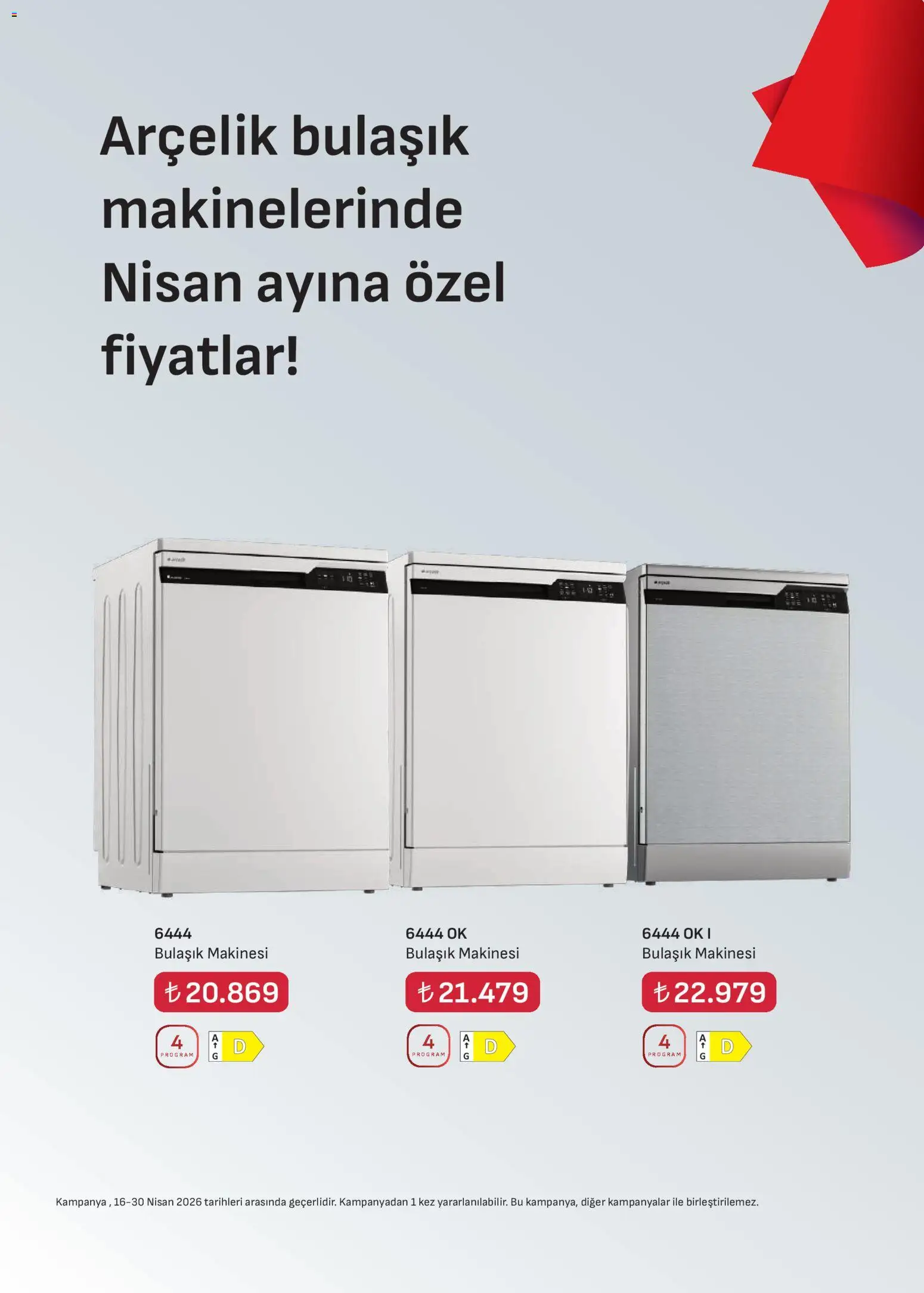 Arçelik Katalog - 16.04.2026 tarihinden itibaren geçerlidir | Sayfa: 35 | Ürünler: Bulaşık makinesi