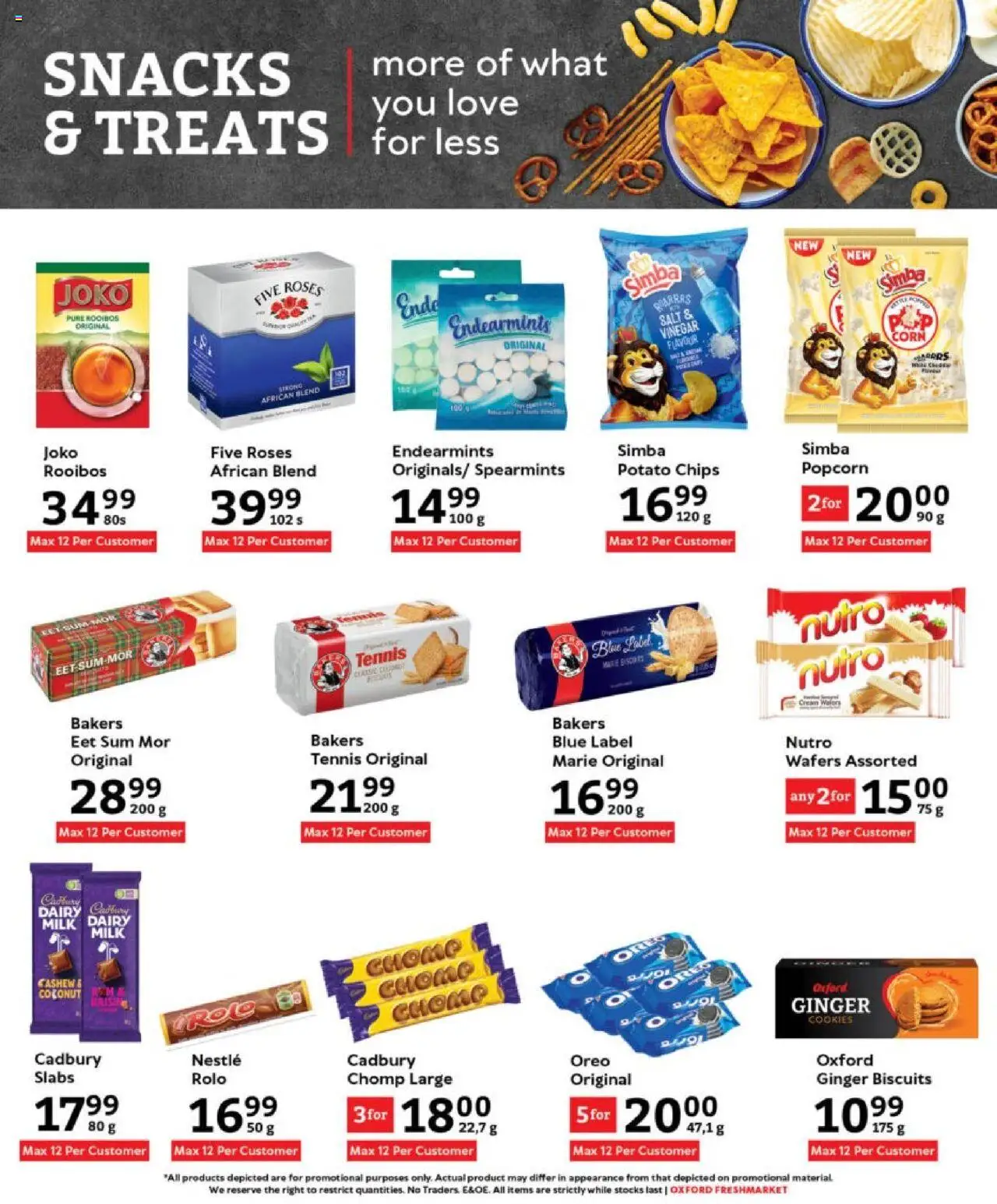 Oxford Freshmarket Specials │ valid from 27.08.2025 | Page: 13 | Products: Milk, Chips, Cookies, Salt